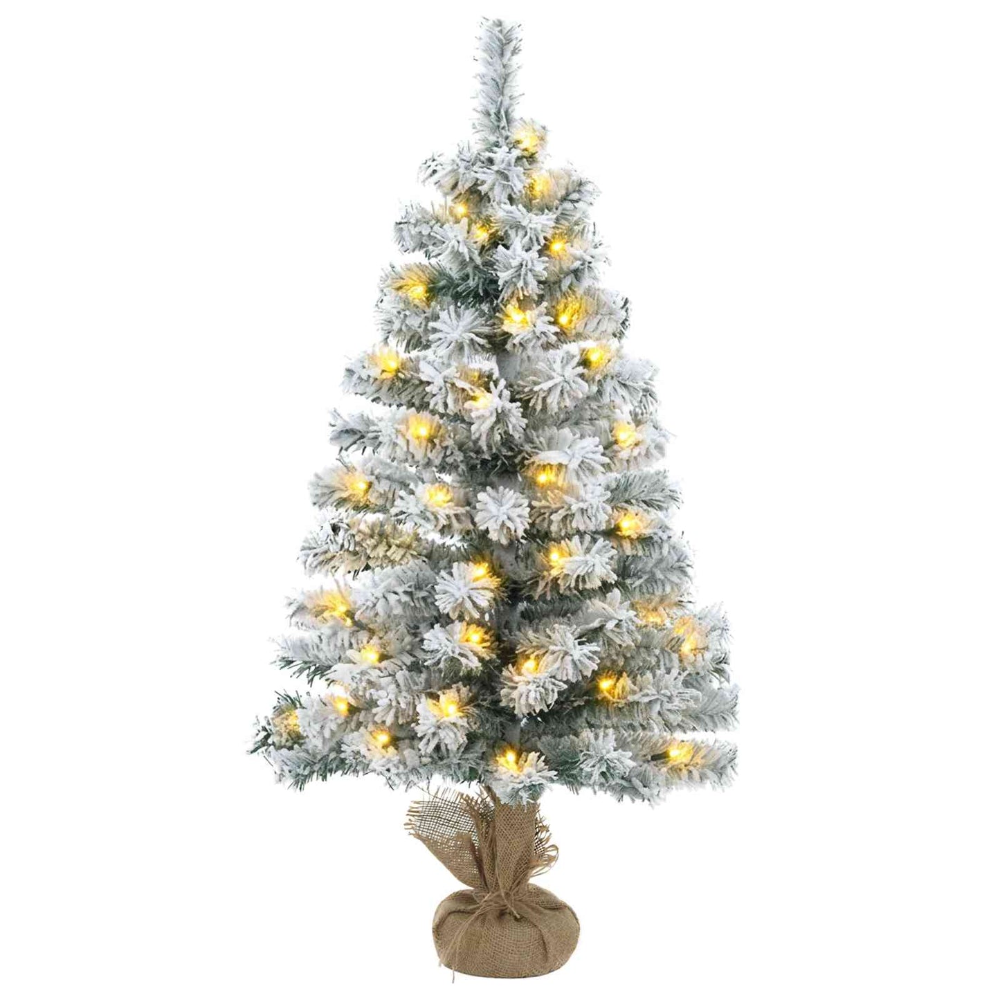 vidaXL Σετ μίνι χριστουγεννιάτικο δέντρο 45 εκ. 125 LED Θερμό λευκό