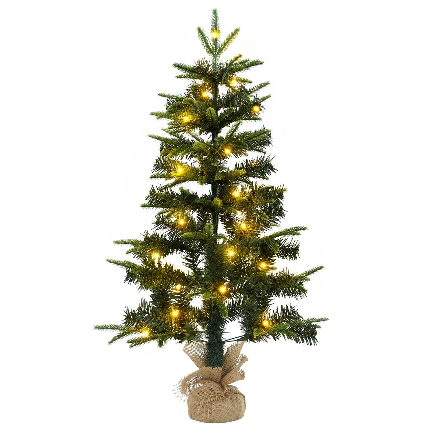 vidaXL Σετ μίνι χριστουγεννιάτικο δέντρο 60 εκ. 125 LED Θερμό λευκό