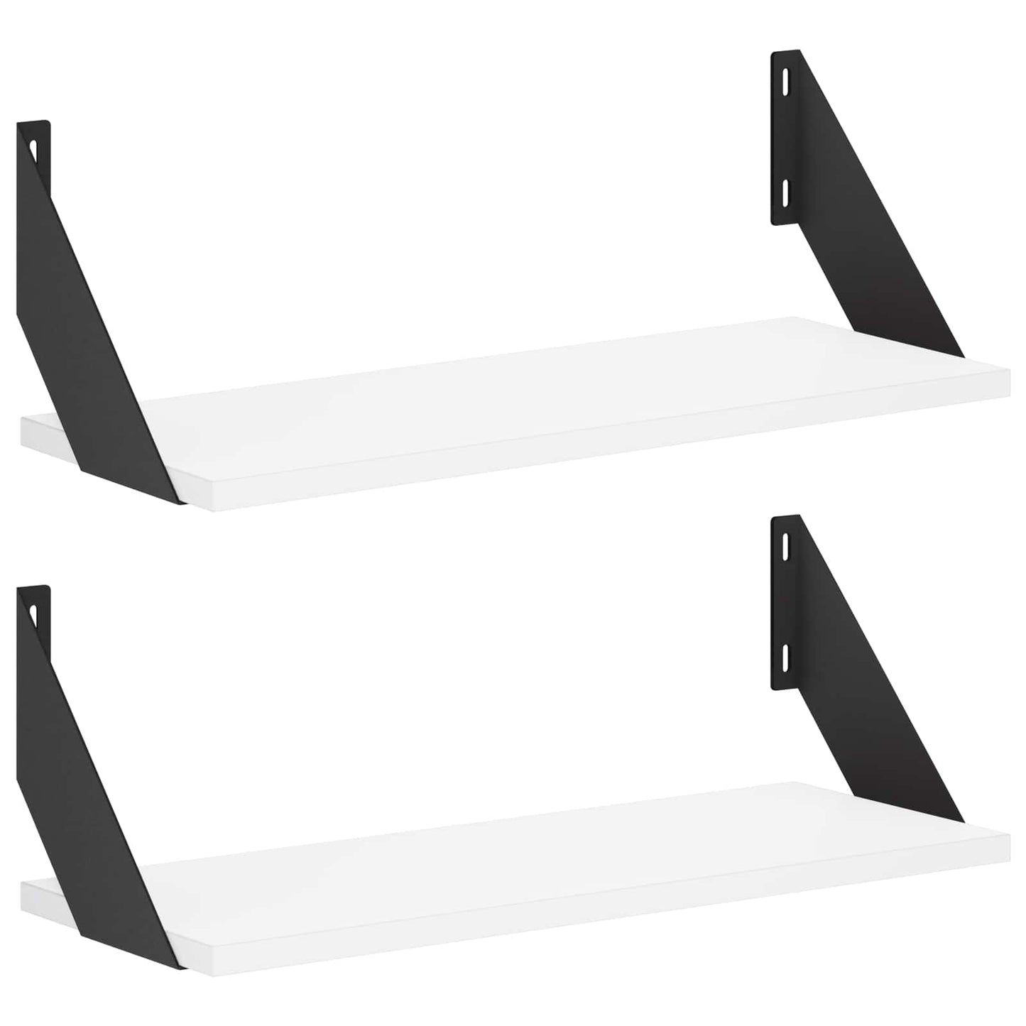 vidaXL Ράφια Τοίχου 2 τμχ. Λευκό 50 x 20 x 17 cm