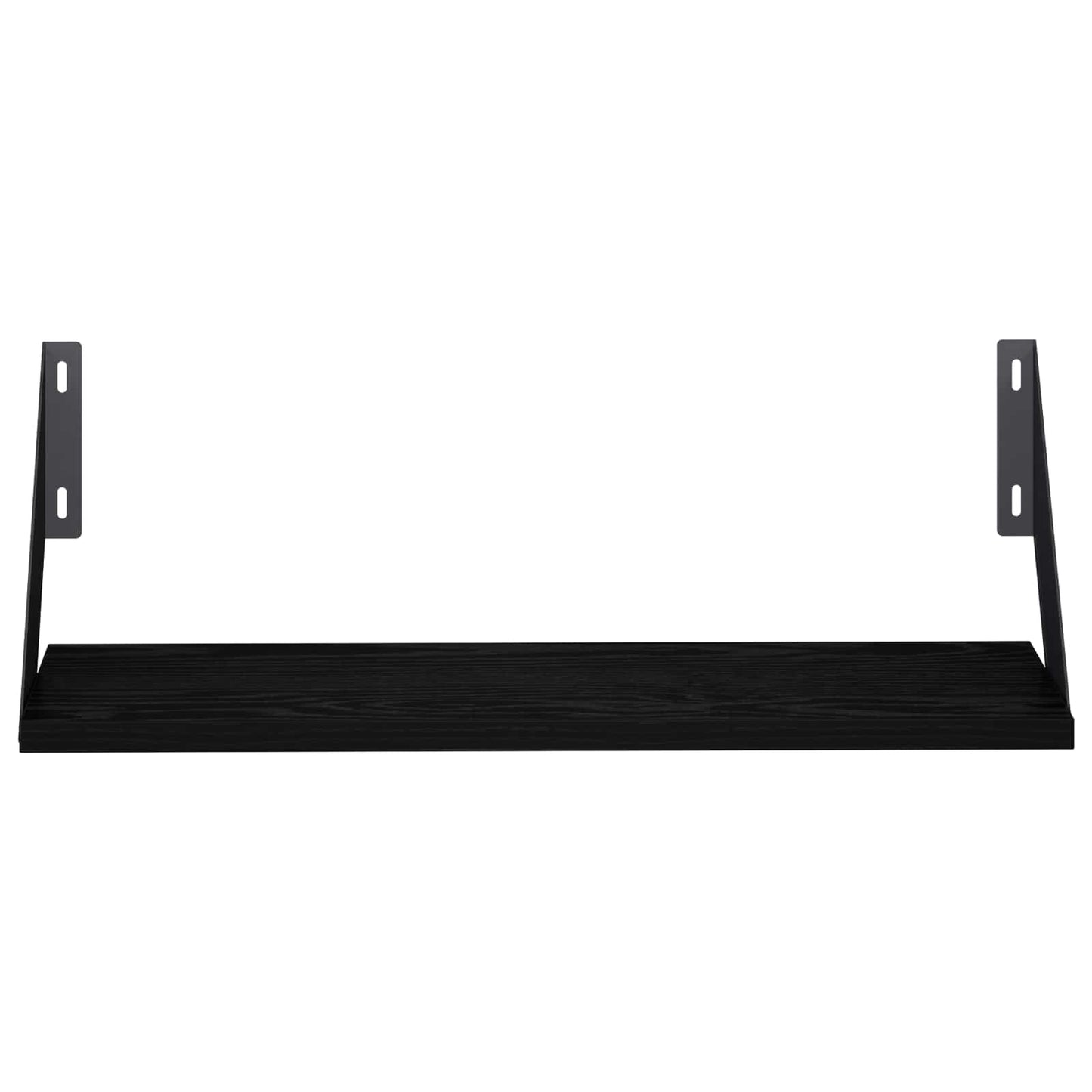 vidaXL Ράφια Τοίχου 2 τμχ. Μαύρο 50 x 20 x 17 cm