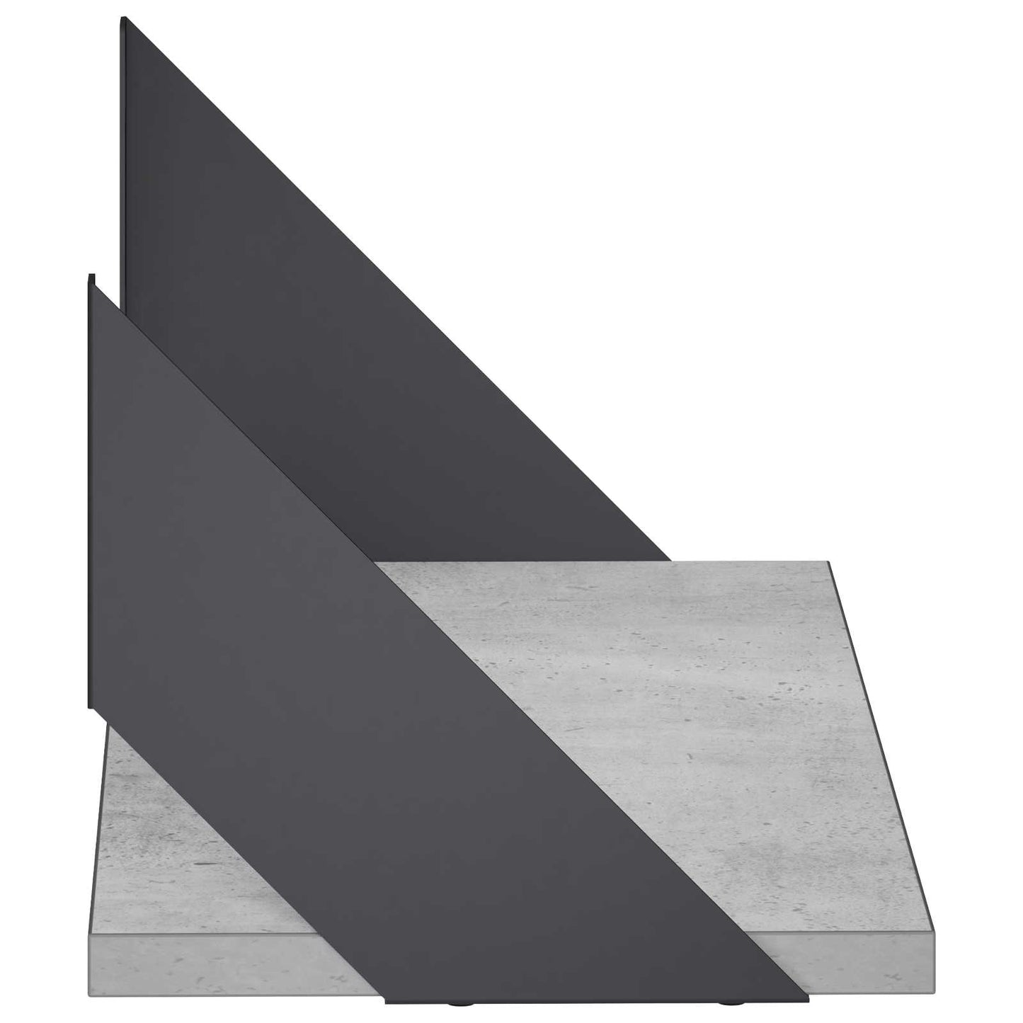vidaXL Ράφια Τοίχου 2 τμχ. Γκρι Σκυροδέματος 50 x 20 x 17 cm