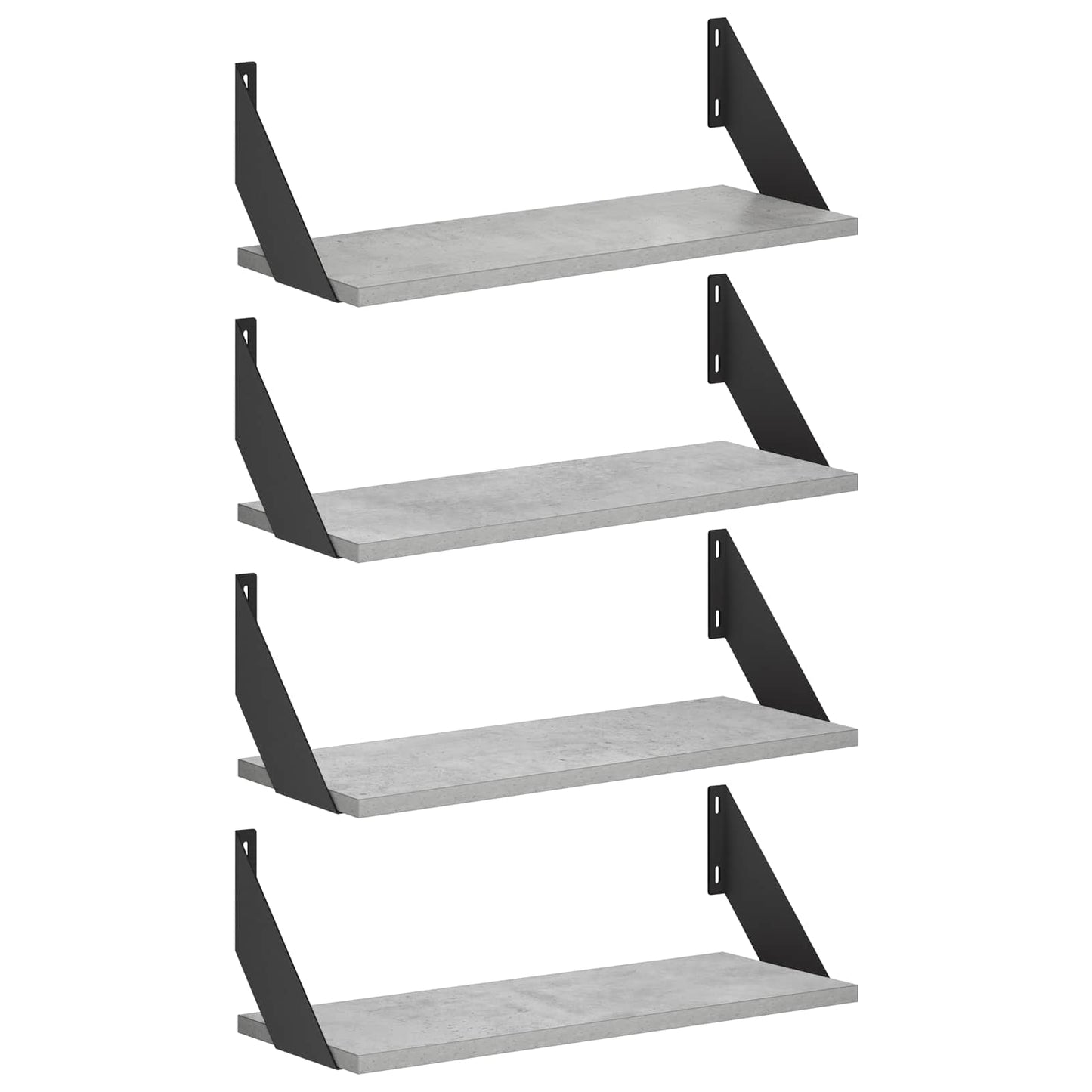 vidaXL Ράφια Τοίχου 4 τμχ. Γκρι Σκυροδέματος 50 x 20 x 17 cm
