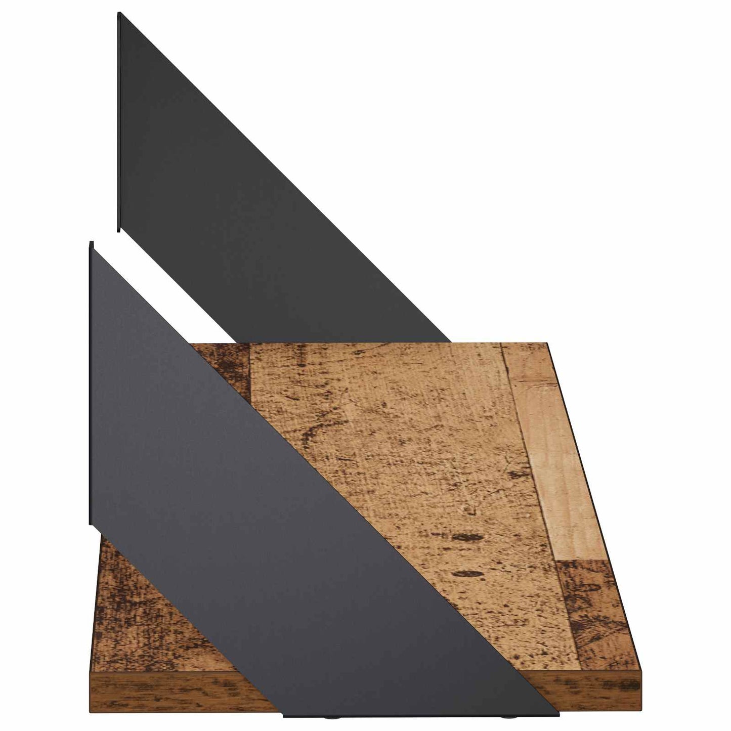 vidaXL Ράφια Τοίχου 4 τμχ. Παλαιωμένο ξύλο 70 x 20 x 17 cm