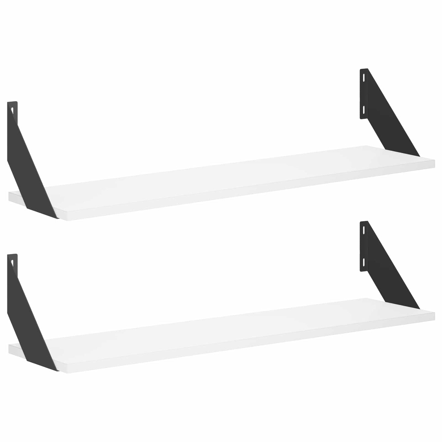 vidaXL Ράφια Τοίχου 2 τμχ. Λευκό 80 x 20 x 17 cm