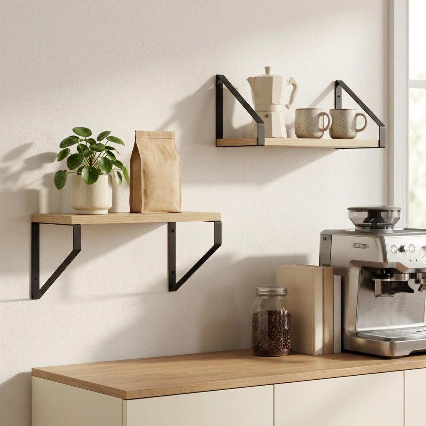 vidaXL Ράφια Τοίχου 2 τμχ. Sonoma Δρυς 30 x 16 x 15,5 cm