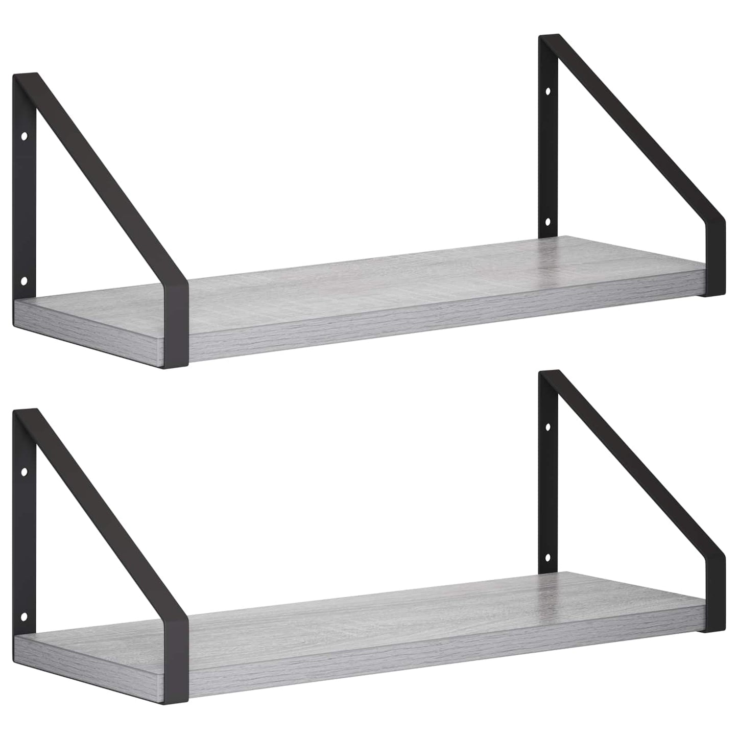 vidaXL Ράφια Τοίχου 2 τμχ. Γκρι Sonoma 40 x 16 x 15,5 cm