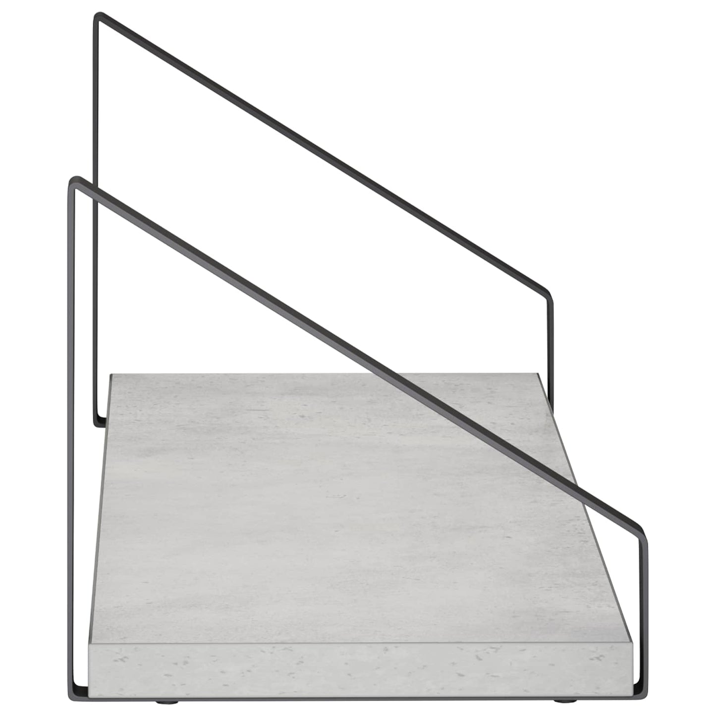 vidaXL Ράφια Τοίχου 2 τμχ. Γκρι Σκυροδέματος 50 x 16 x 15,5 cm