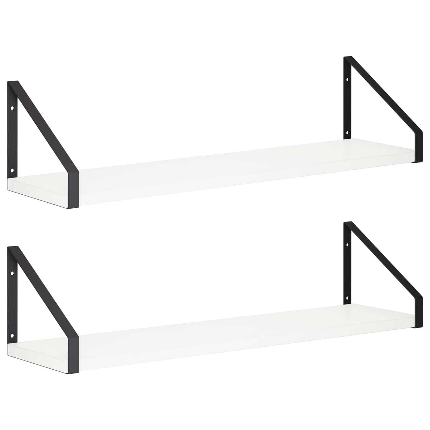 vidaXL Ράφια Τοίχου 2 τμχ. Λευκό 60 x 16 x 15,5 cm