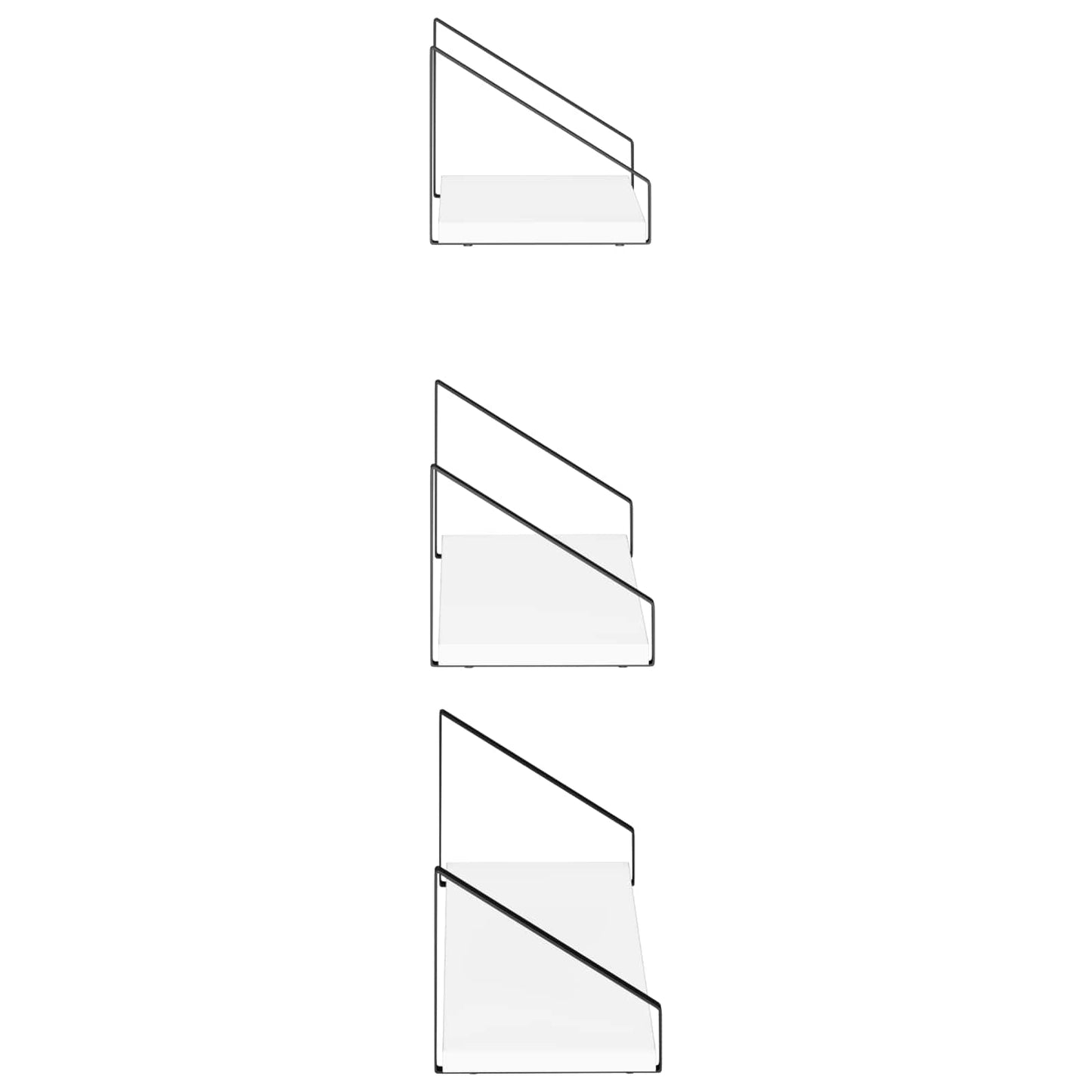 vidaXL Ράφια Τοίχου 3 τμχ. Λευκό 60 x 16 x 15,5 cm