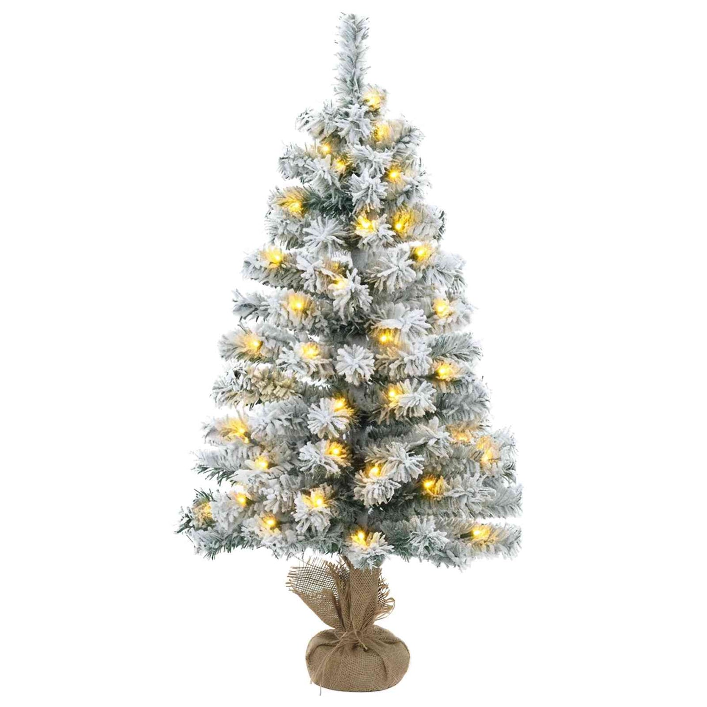 vidaXL Μίνι Χριστουγεννιάτικο Δέντρο 45 εκ. 25 LED Θερμό λευκό PVC