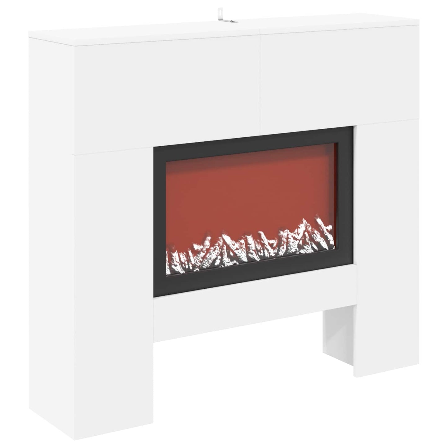 vidaXL Ηλεκτρικό τζάκι Λευκό 100 x 24,5 x 90 cm Επεξεργασμένο ξύλο