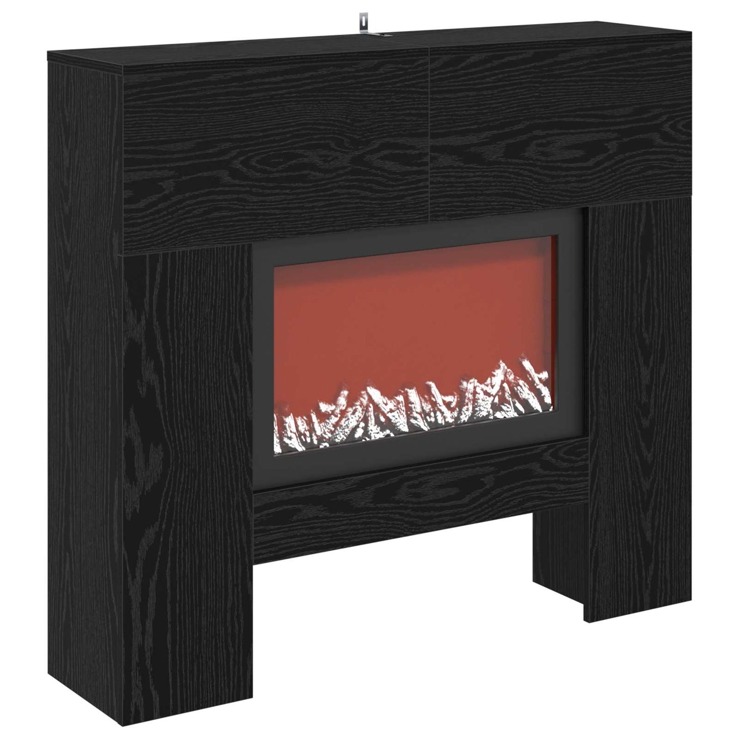 vidaXL Ηλεκτρικό τζάκι Μαύρη Δρυς 100 x 24,5 x 90 cm