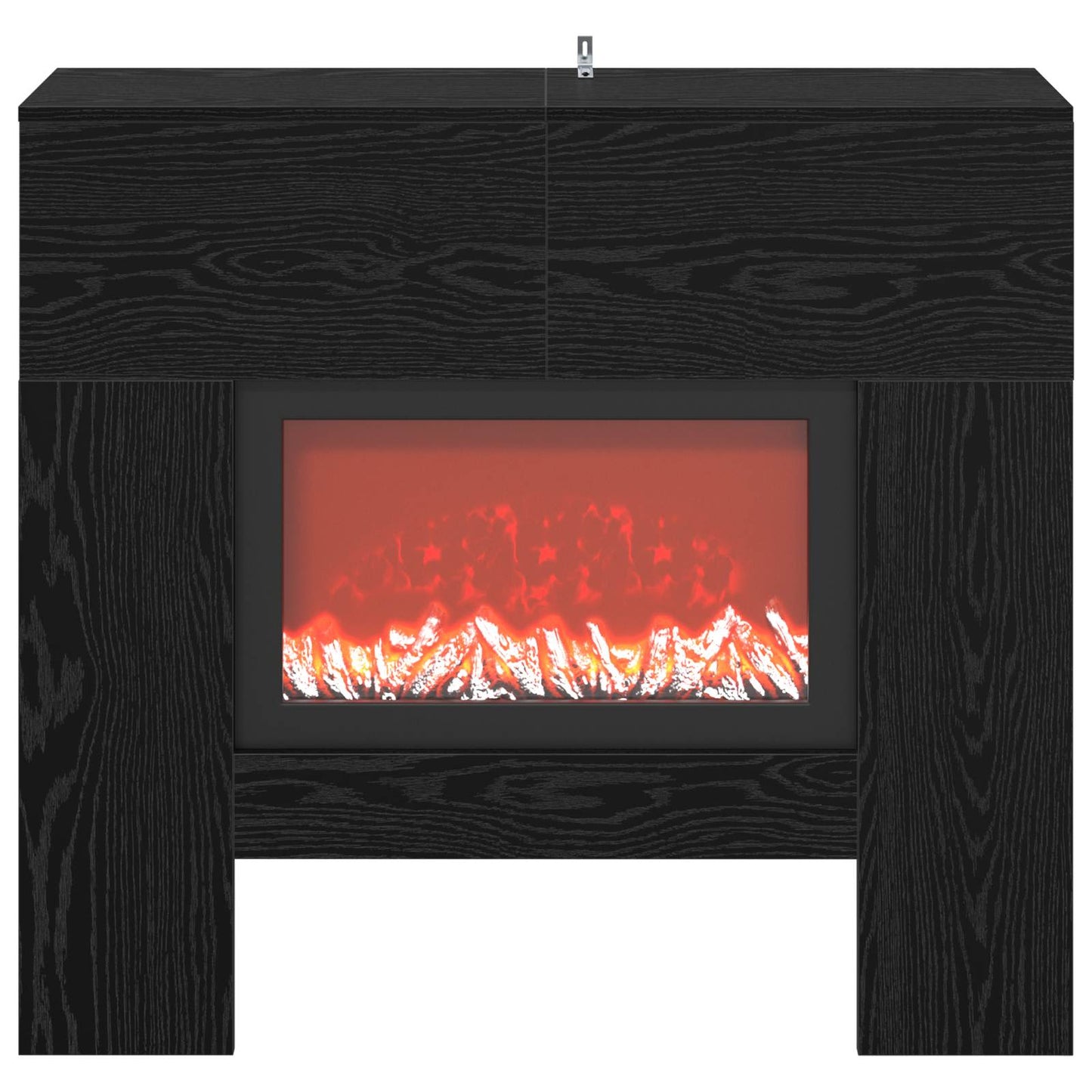 vidaXL Ηλεκτρικό τζάκι Μαύρη Δρυς 100 x 24,5 x 90 cm