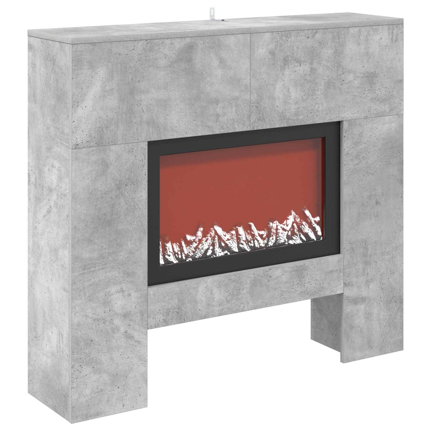 vidaXL Ηλεκτρικό τζάκι Σκυρόδεμα 100 x 24,5 x 90 cm Επεξεργασμένο ξύλο