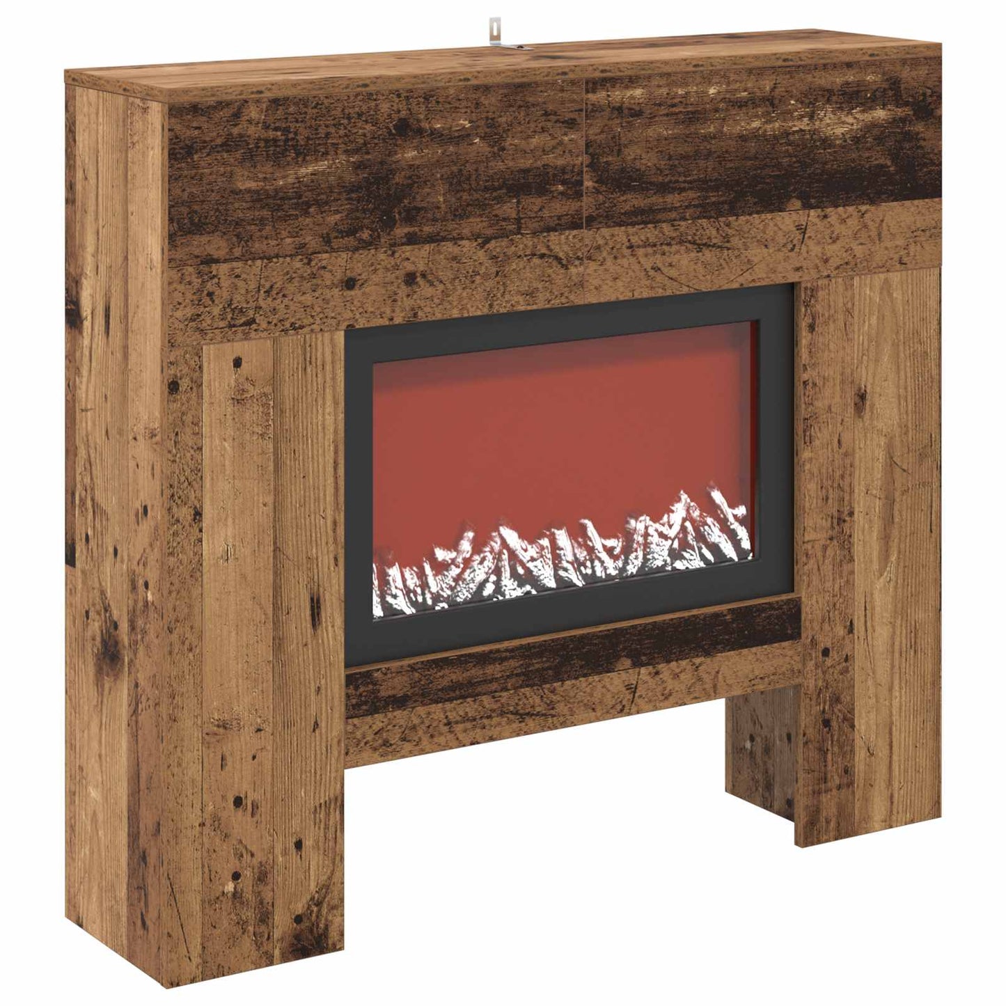 vidaXL Ηλεκτρικό τζάκι Παλαιωμένο ξύλο 100 x 24,5 x 90 cm