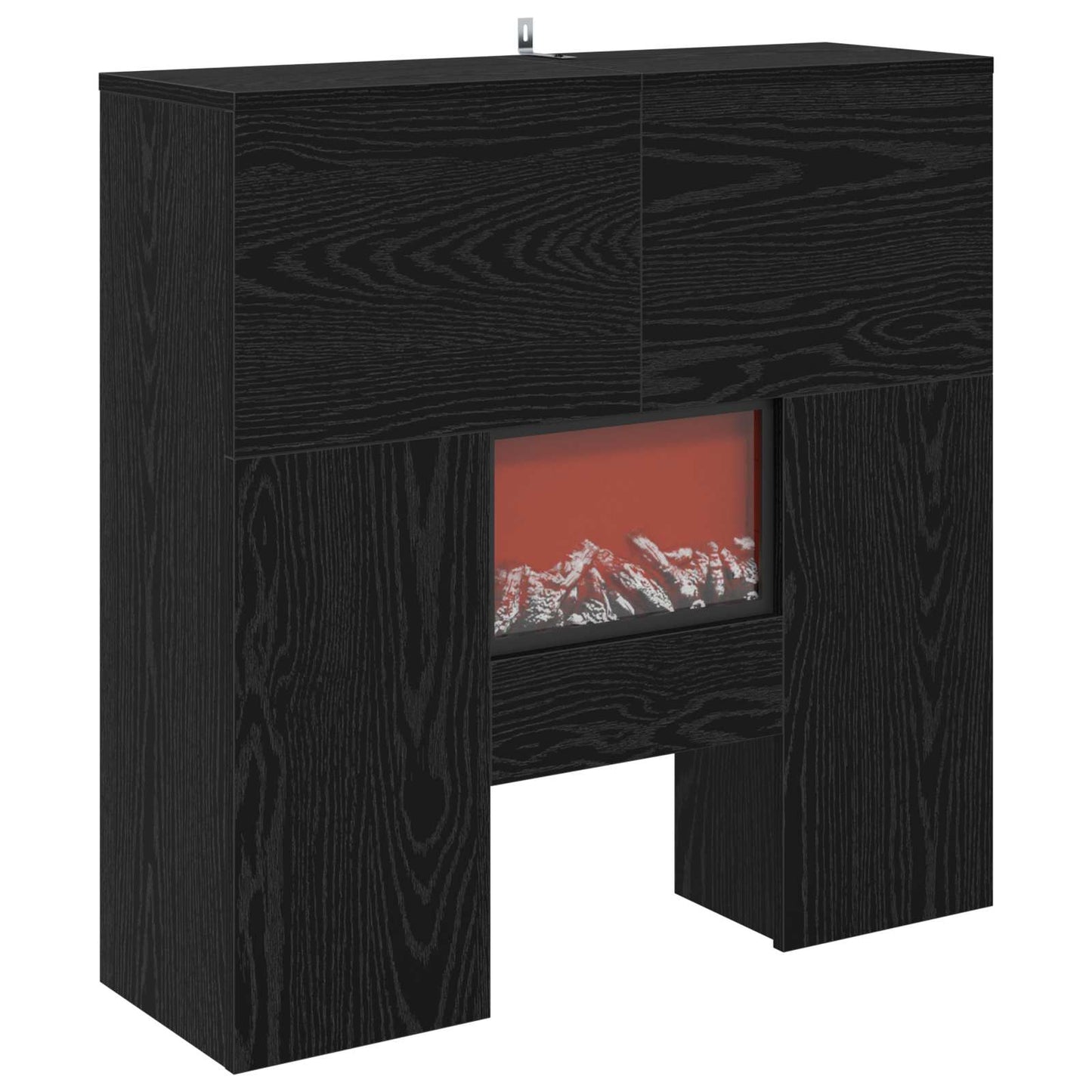 vidaXL Ηλεκτρικό τζάκι Μαύρη Δρυς 75 x 24,5 x 75 cm Επεξεργασμένο ξύλο
