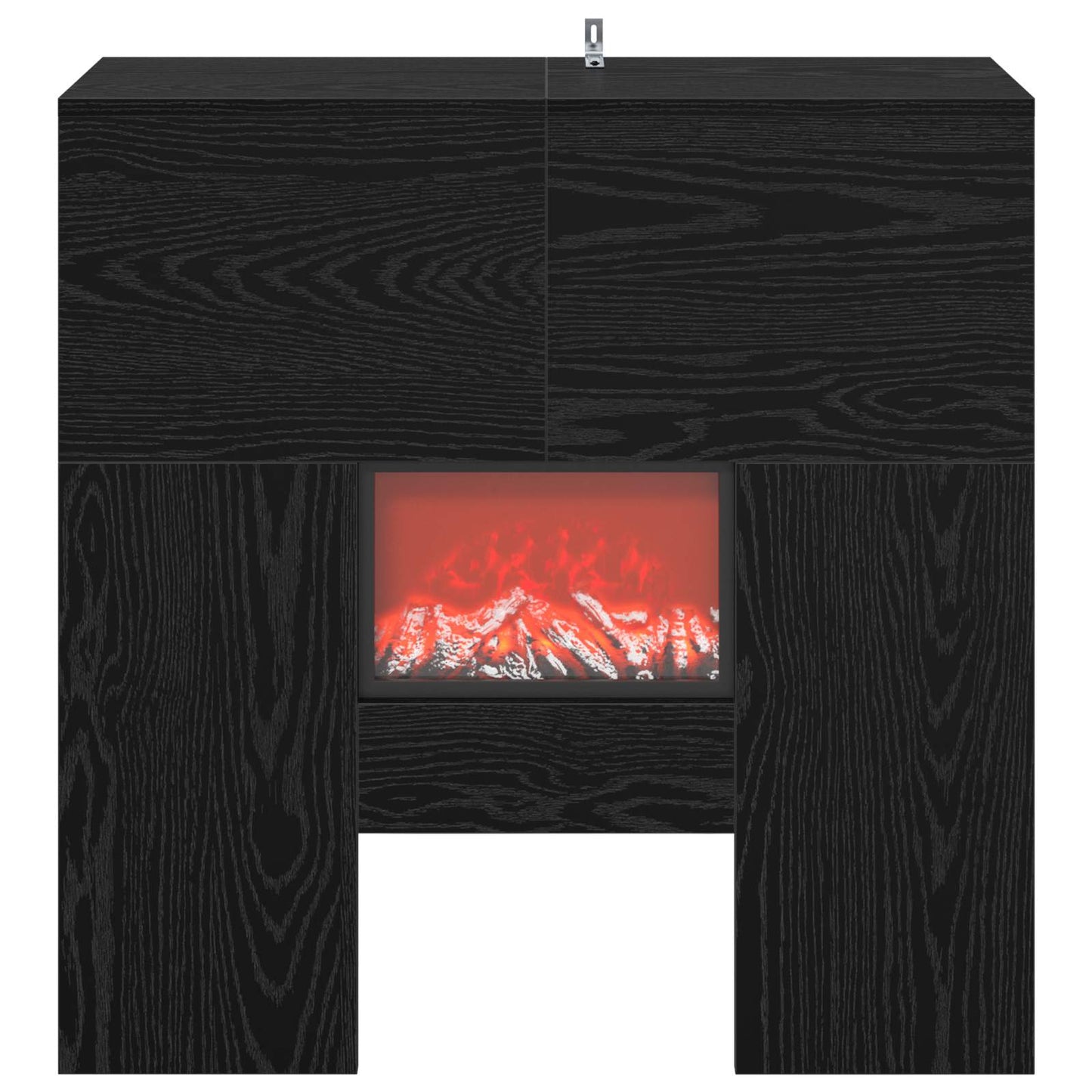 vidaXL Ηλεκτρικό τζάκι Μαύρη Δρυς 75 x 24,5 x 75 cm Επεξεργασμένο ξύλο