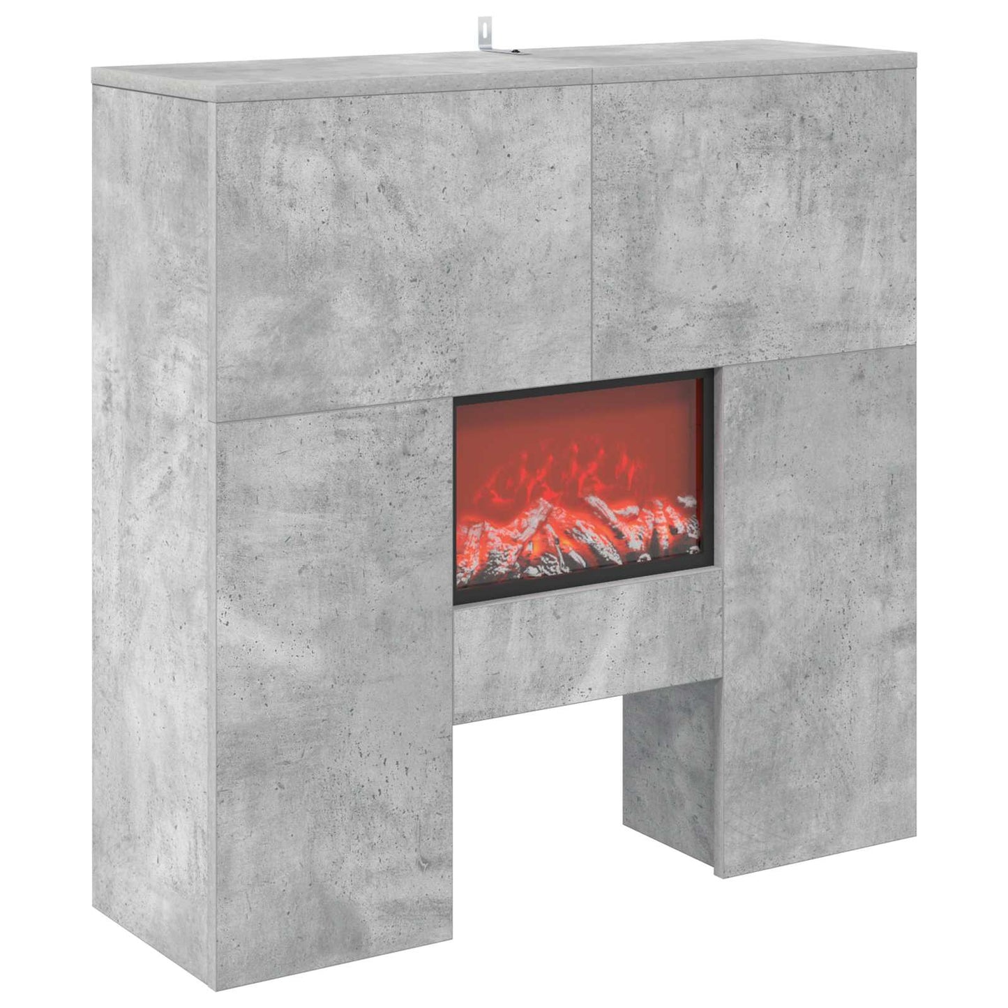 vidaXL Ηλεκτρικό τζάκι Σκυρόδεμα 75 x 24,5 x 75 cm Επεξεργασμένο ξύλο