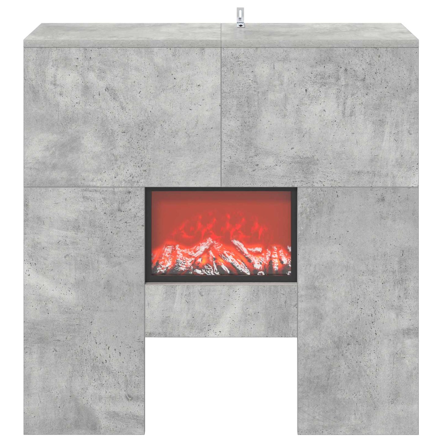 vidaXL Ηλεκτρικό τζάκι Σκυρόδεμα 75 x 24,5 x 75 cm Επεξεργασμένο ξύλο