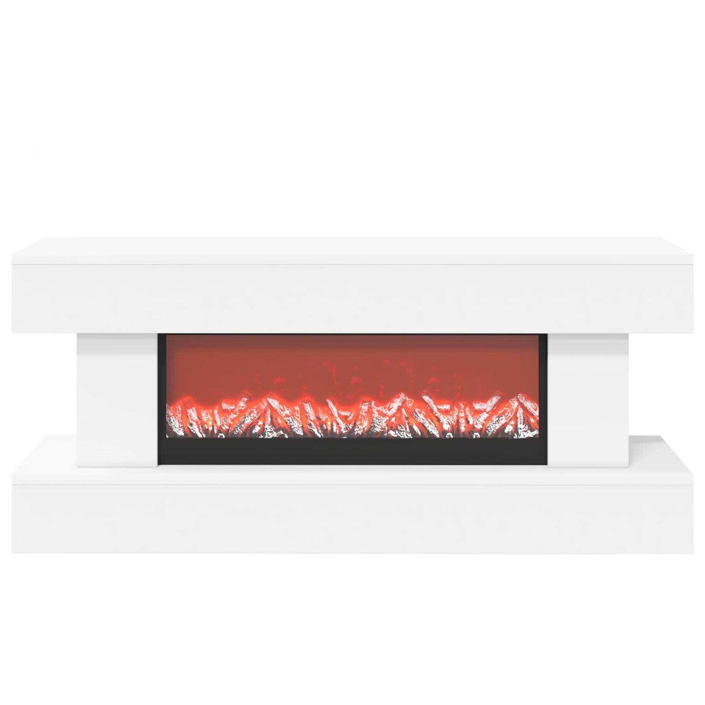 vidaXL Ηλεκτρικό τζάκι Λευκό 100 x 30 x 44 cm Επεξεργασμένο ξύλο