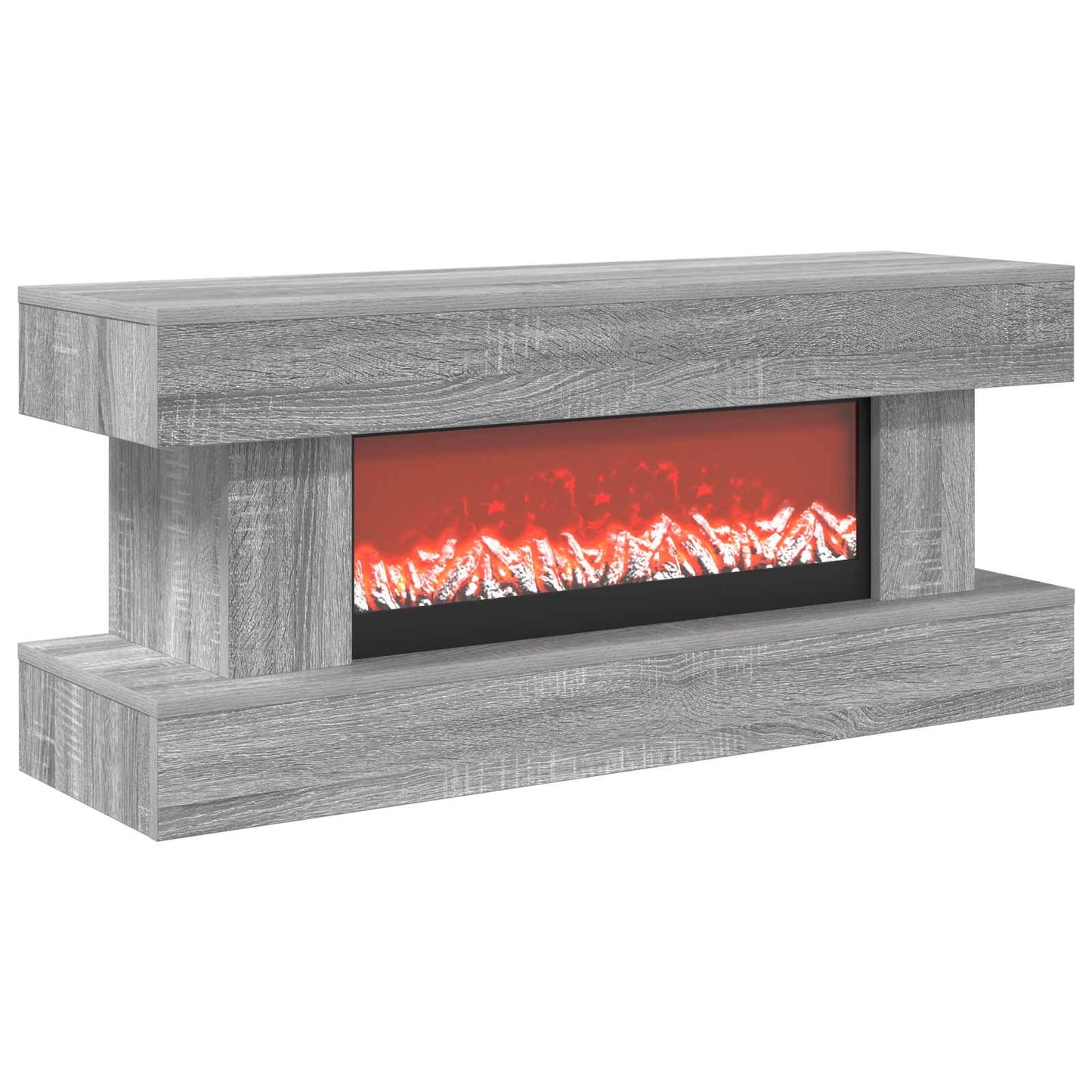vidaXL Ηλεκτρικό τζάκι Γκρι Sonoma 100 x 30 x 44 cm Επεξεργασμένο ξύλο