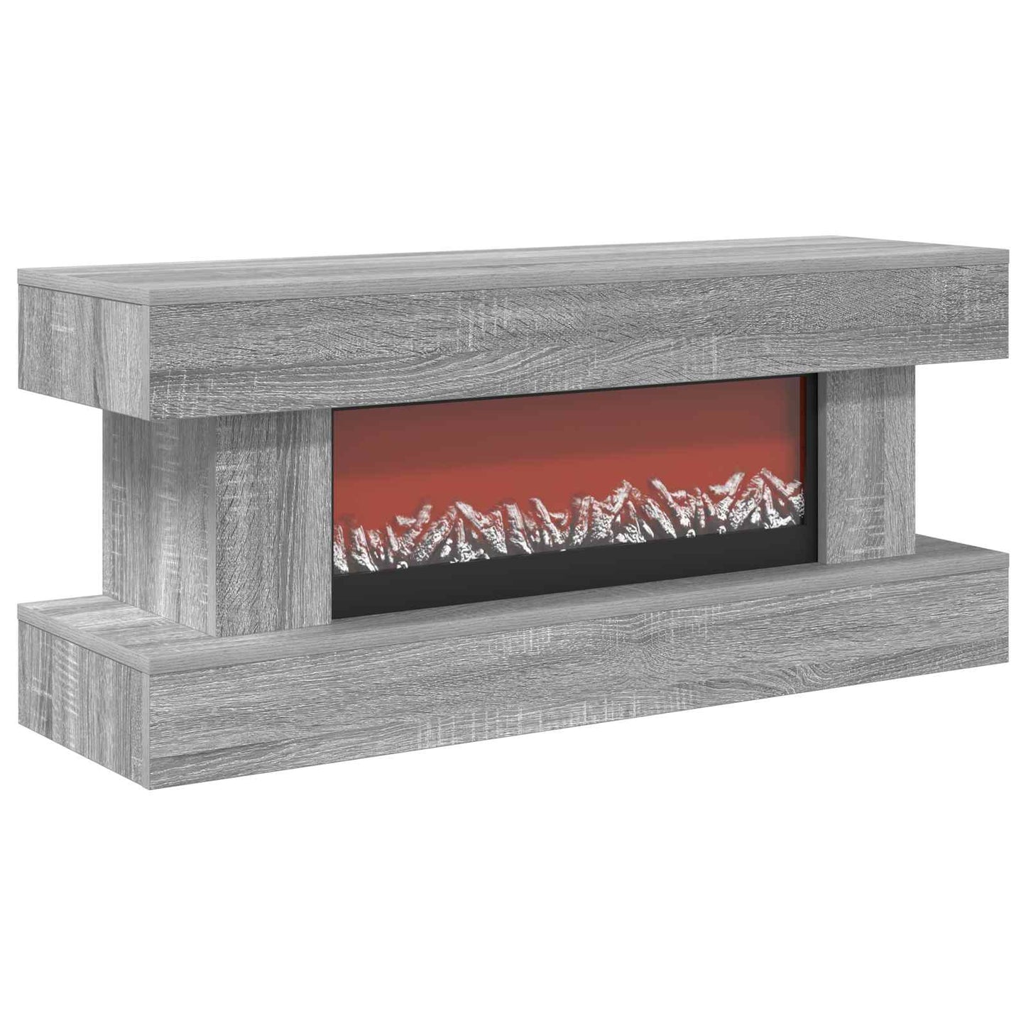vidaXL Ηλεκτρικό τζάκι Γκρι Sonoma 100 x 30 x 44 cm Επεξεργασμένο ξύλο