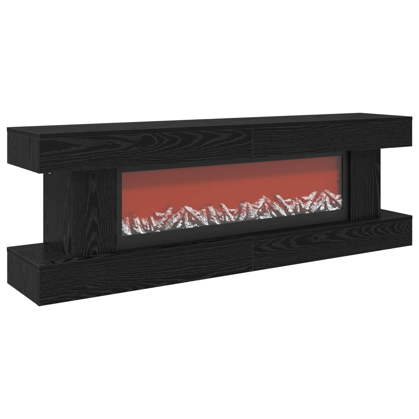 vidaXL Ηλεκτρικό τζάκι Μαύρη Δρυς 150 x 30 x 50 cm Επεξεργασμένο ξύλο