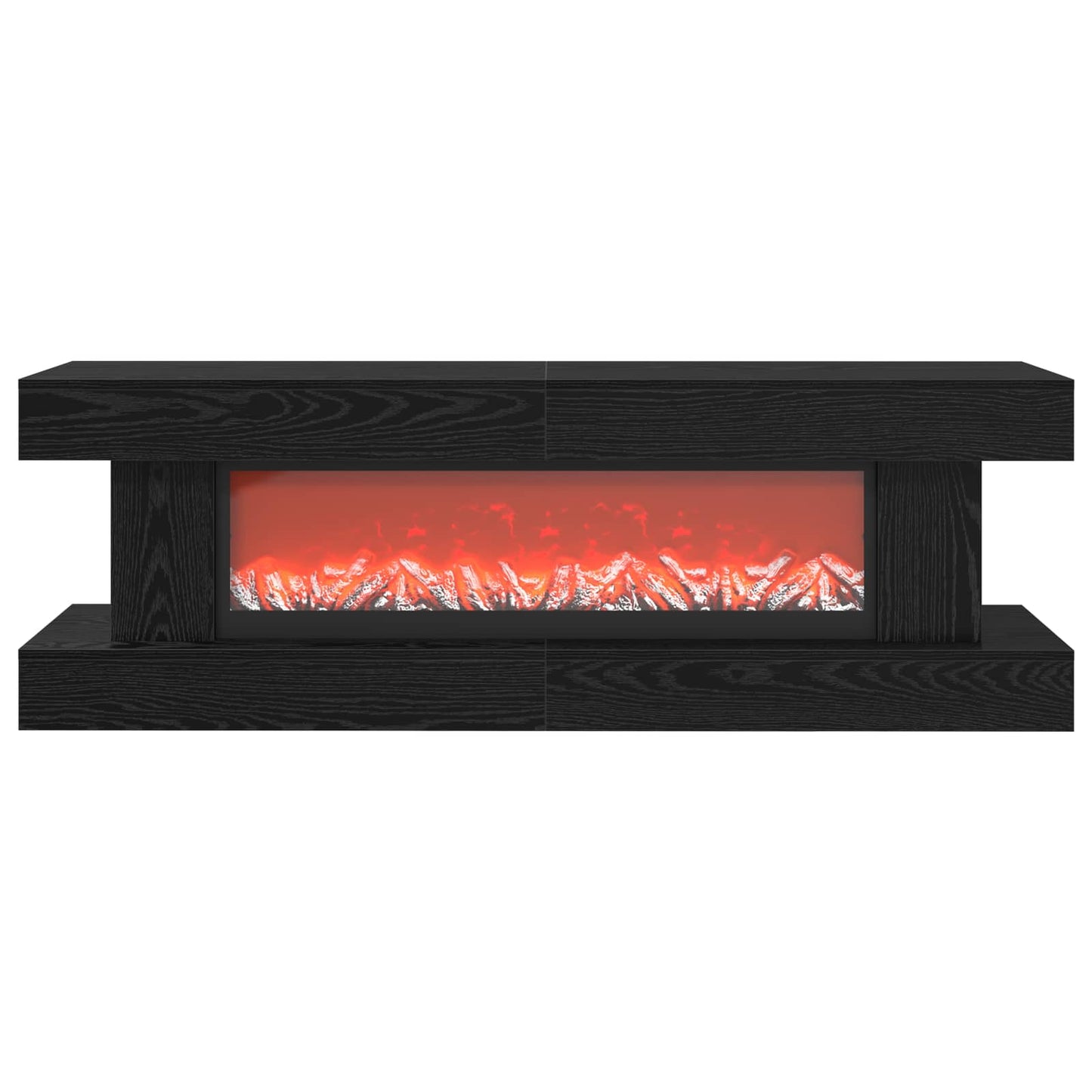 vidaXL Ηλεκτρικό τζάκι Μαύρη Δρυς 150 x 30 x 50 cm Επεξεργασμένο ξύλο