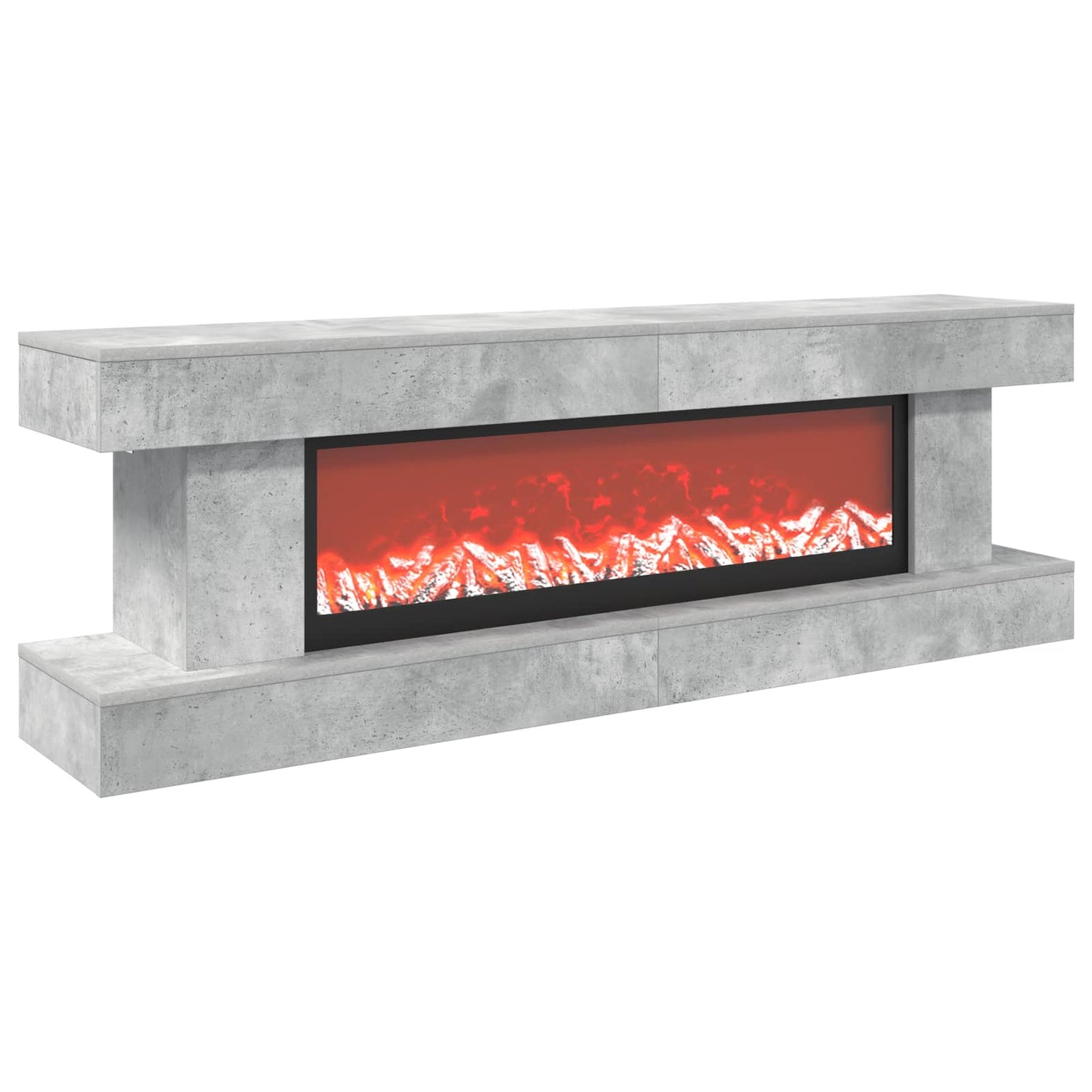 vidaXL Ηλεκτρικό τζάκι Σκυρόδεμα 150 x 30 x 50 cm Επεξεργασμένο ξύλο
