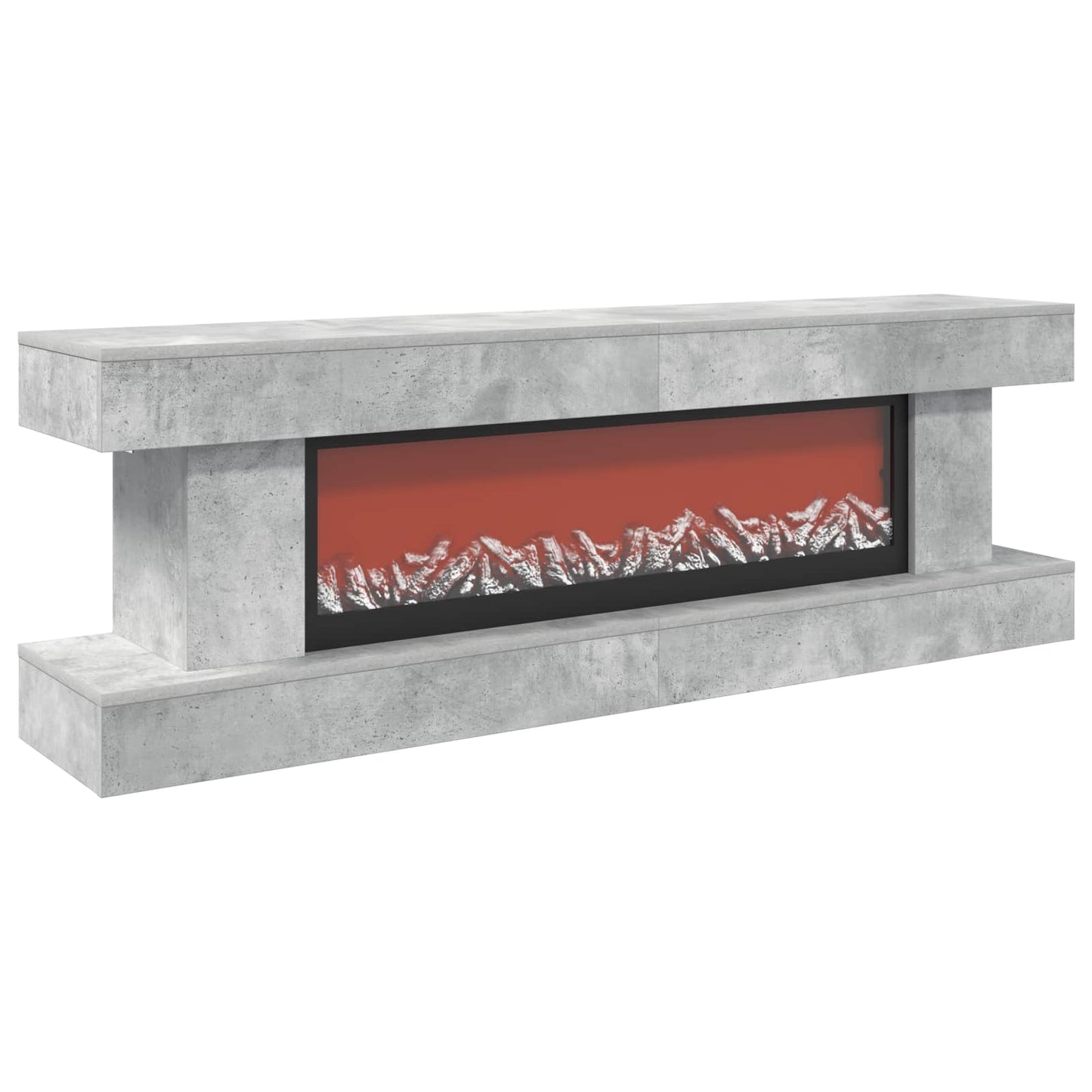 vidaXL Ηλεκτρικό τζάκι Σκυρόδεμα 150 x 30 x 50 cm Επεξεργασμένο ξύλο