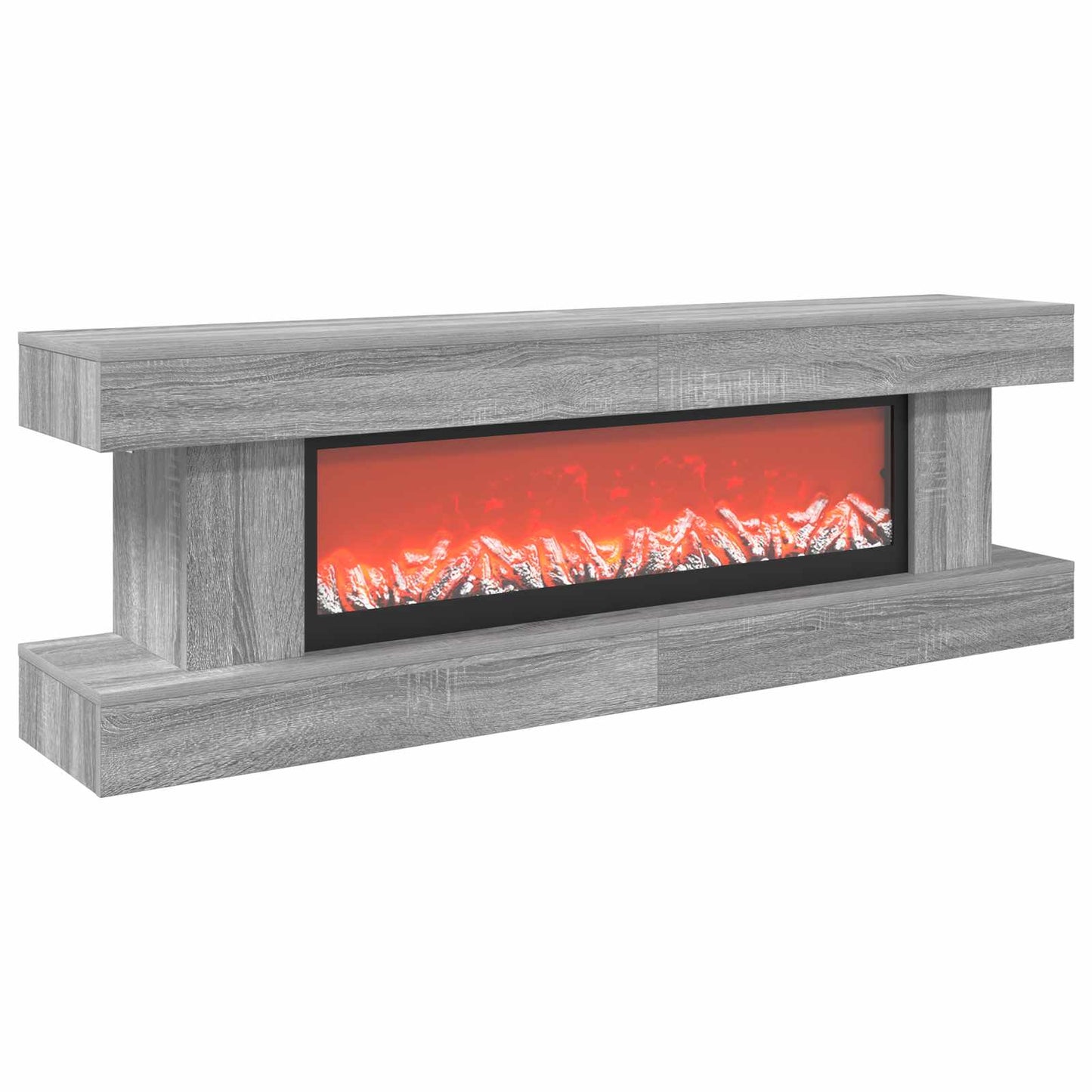 vidaXL Ηλεκτρικό τζάκι Γκρι Sonoma 150 x 30 x 50 cm Επεξεργασμένο ξύλο