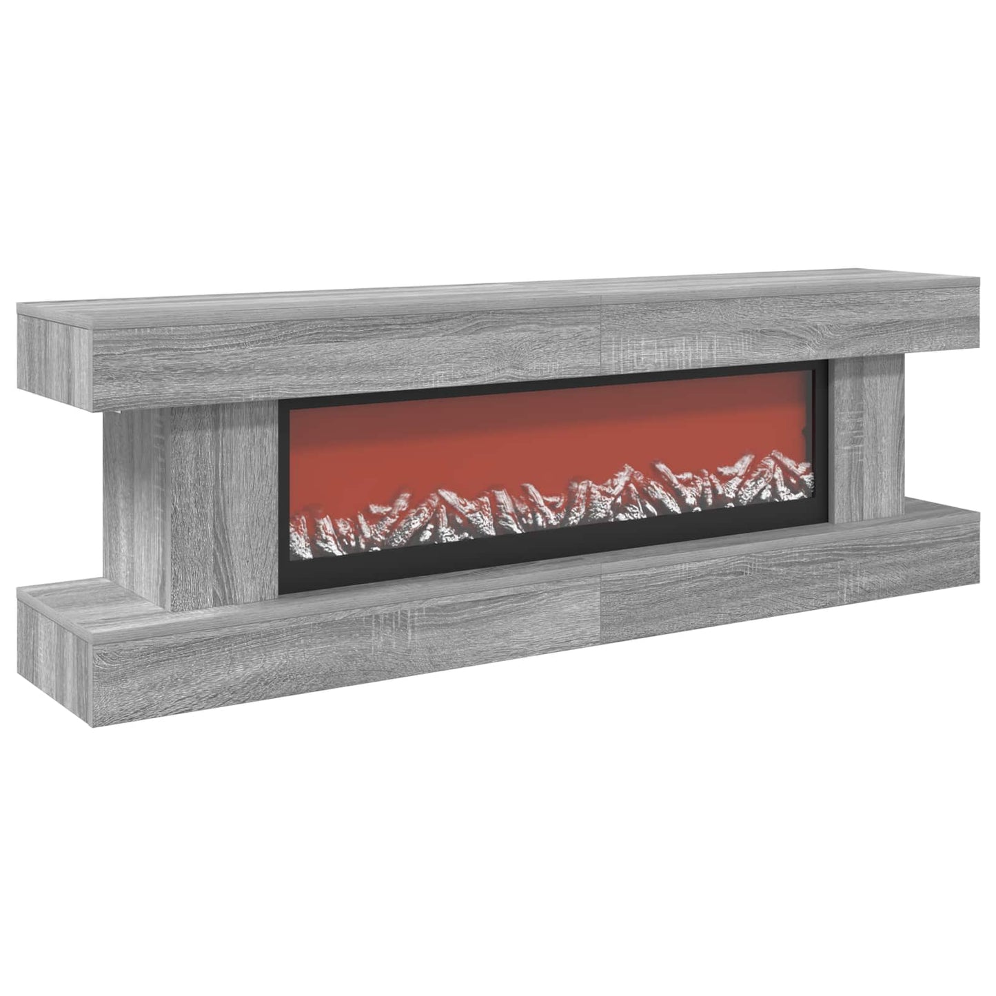 vidaXL Ηλεκτρικό τζάκι Γκρι Sonoma 150 x 30 x 50 cm Επεξεργασμένο ξύλο