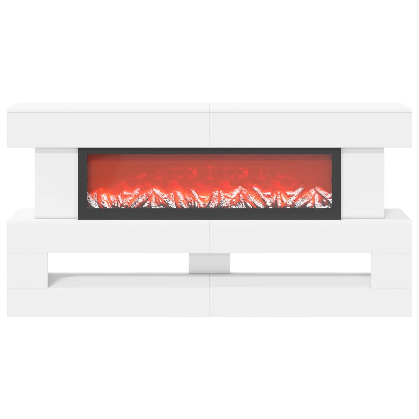 vidaXL Ηλεκτρικό τζάκι Λευκό 150 x 21 x 77 cm Επεξεργασμένο ξύλο