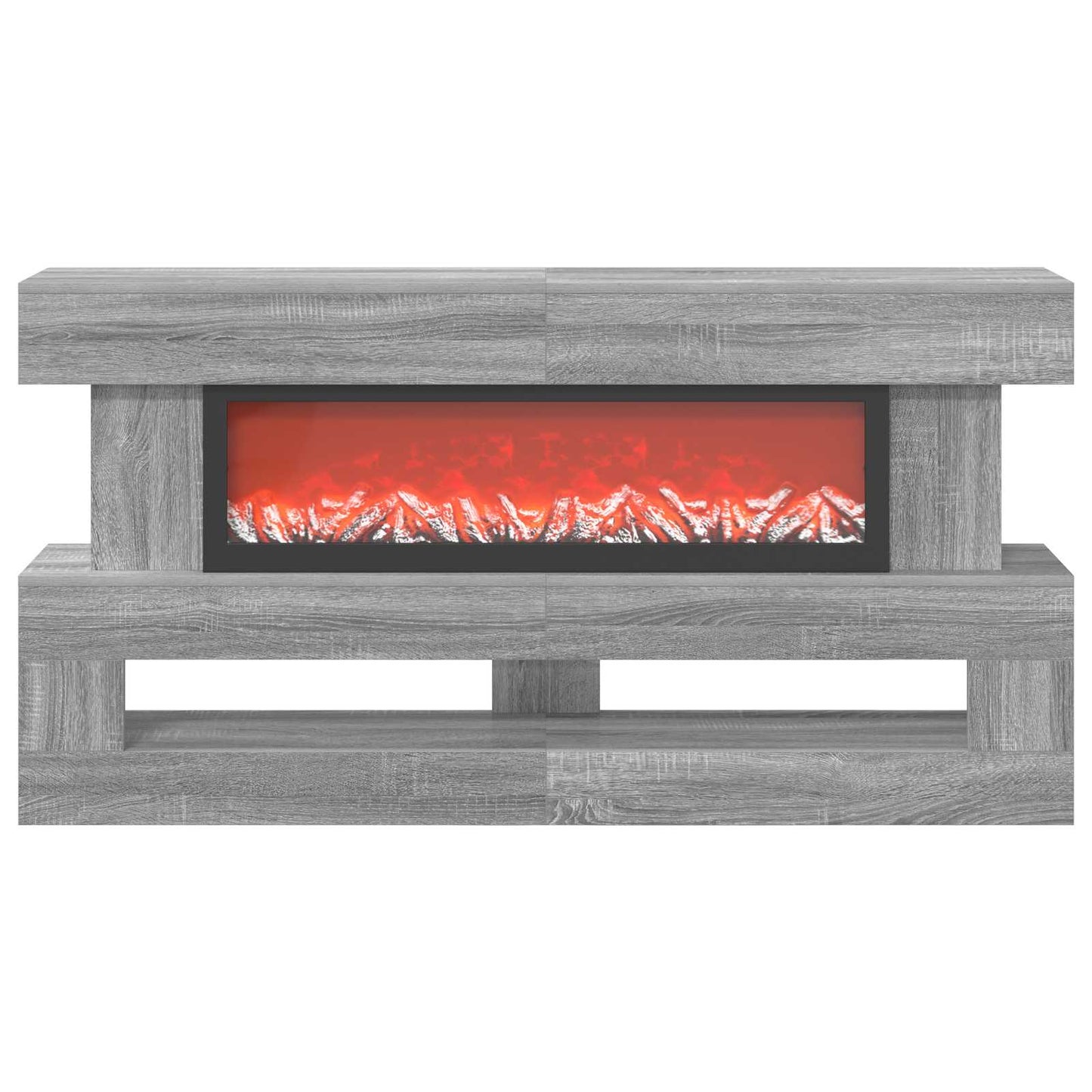 vidaXL Ηλεκτρικό τζάκι Γκρι Sonoma 150 x 21 x 77 cm Επεξεργασμένο ξύλο