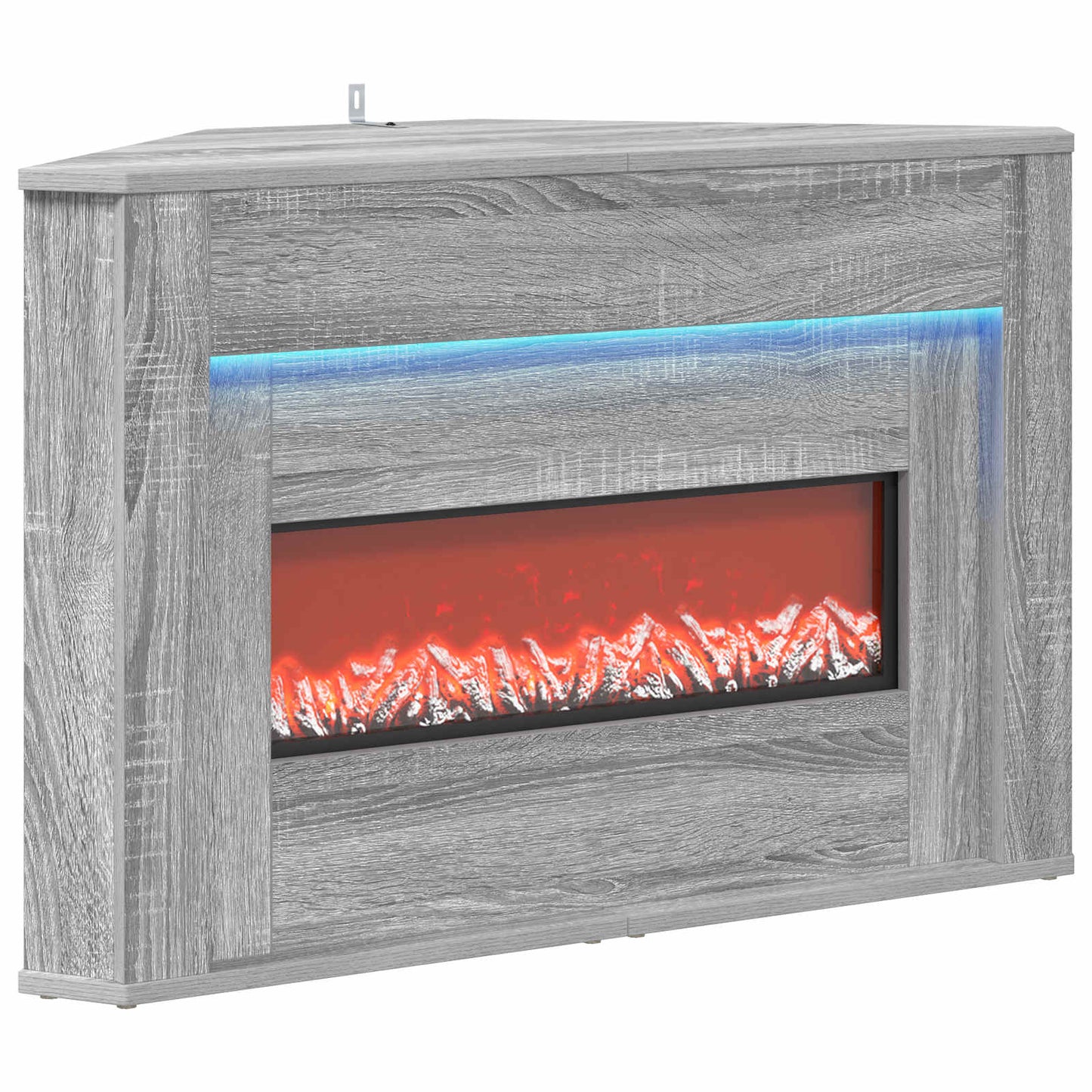 vidaXL Τζάκι με ταινία LED Γκρι Sonoma 95 x 42,5 x 60 cm