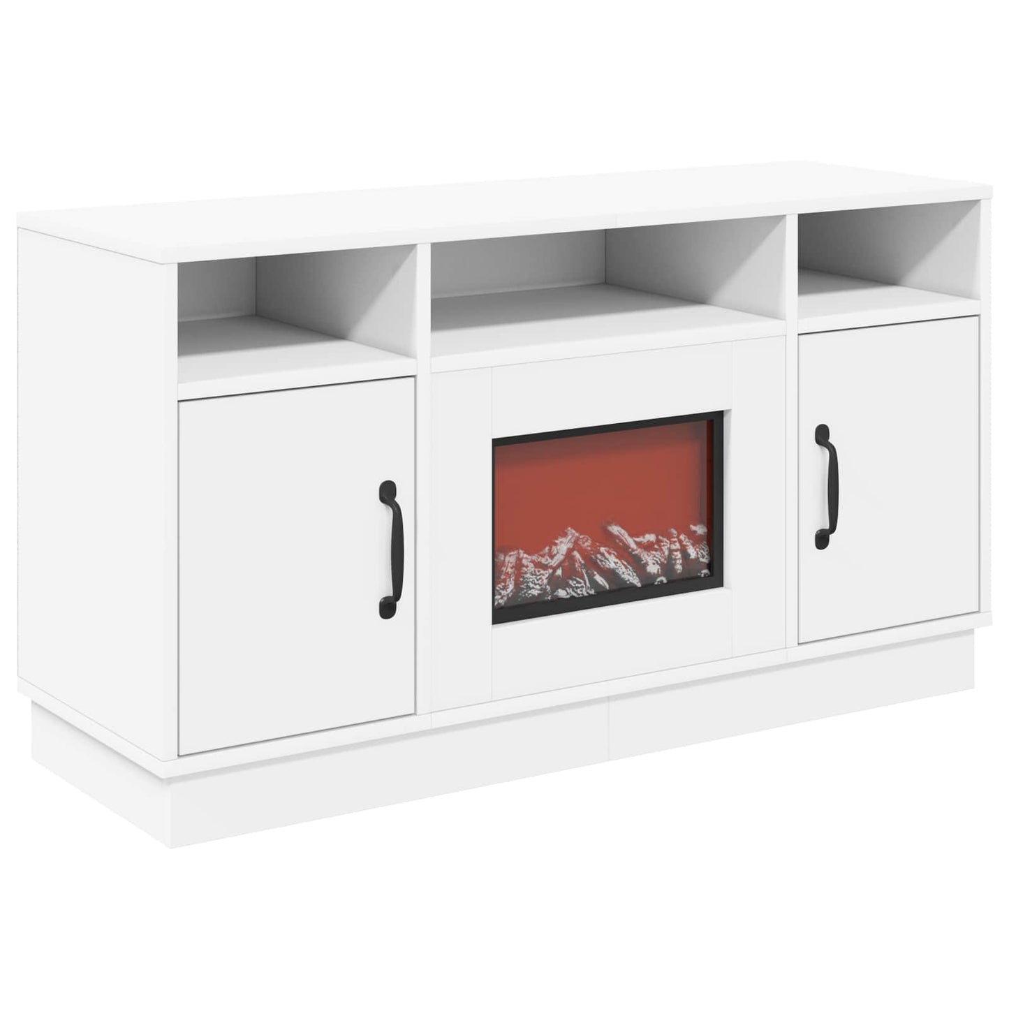 vidaXL Ηλεκτρικό τζάκι Λευκό 100 x 33 x 55 cm Επεξεργασμένο ξύλο