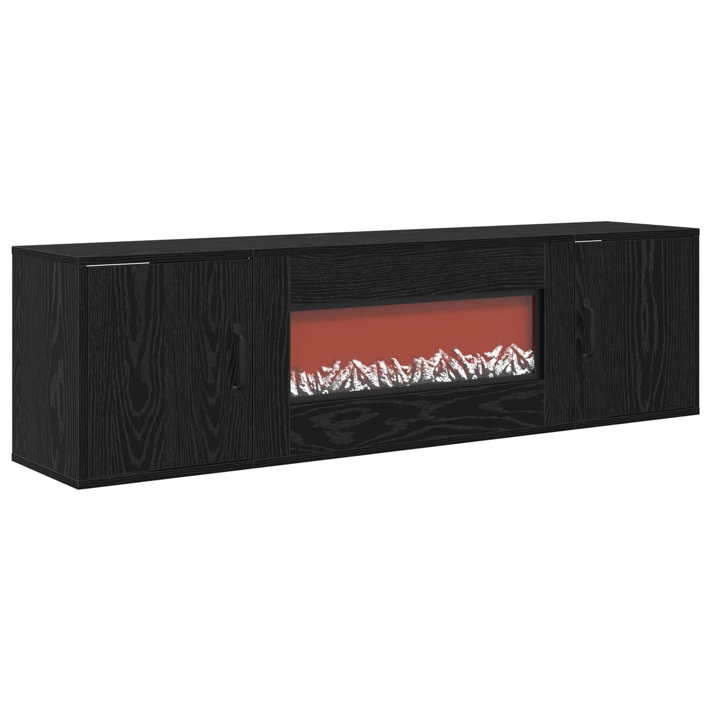 vidaXL Ηλεκτρικό τζάκι Μαύρη Δρυς 140,5 x 30 x 39 cm