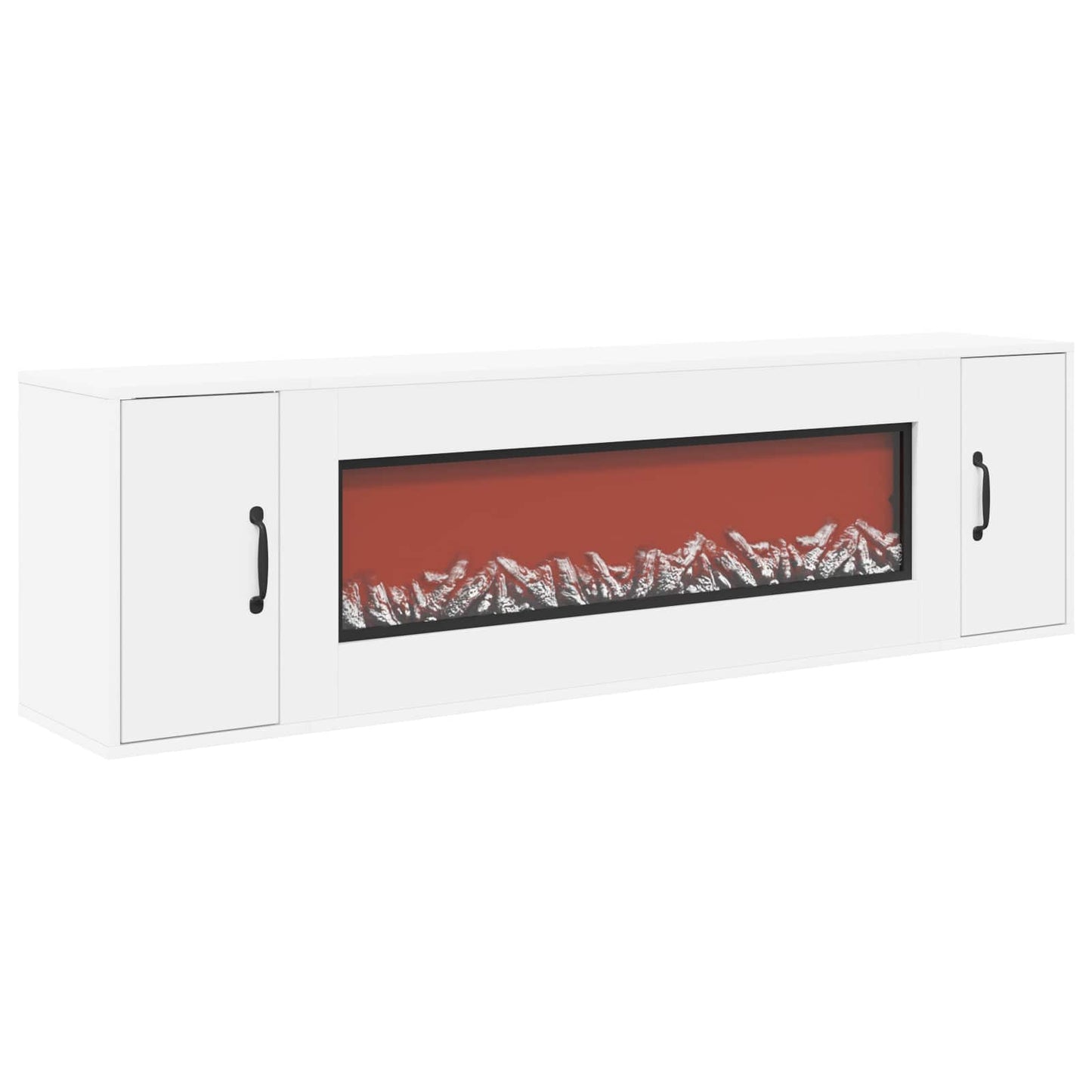 vidaXL Ηλεκτρικό τζάκι Λευκό 155 x 30 x 44 cm Επεξεργασμένο ξύλο