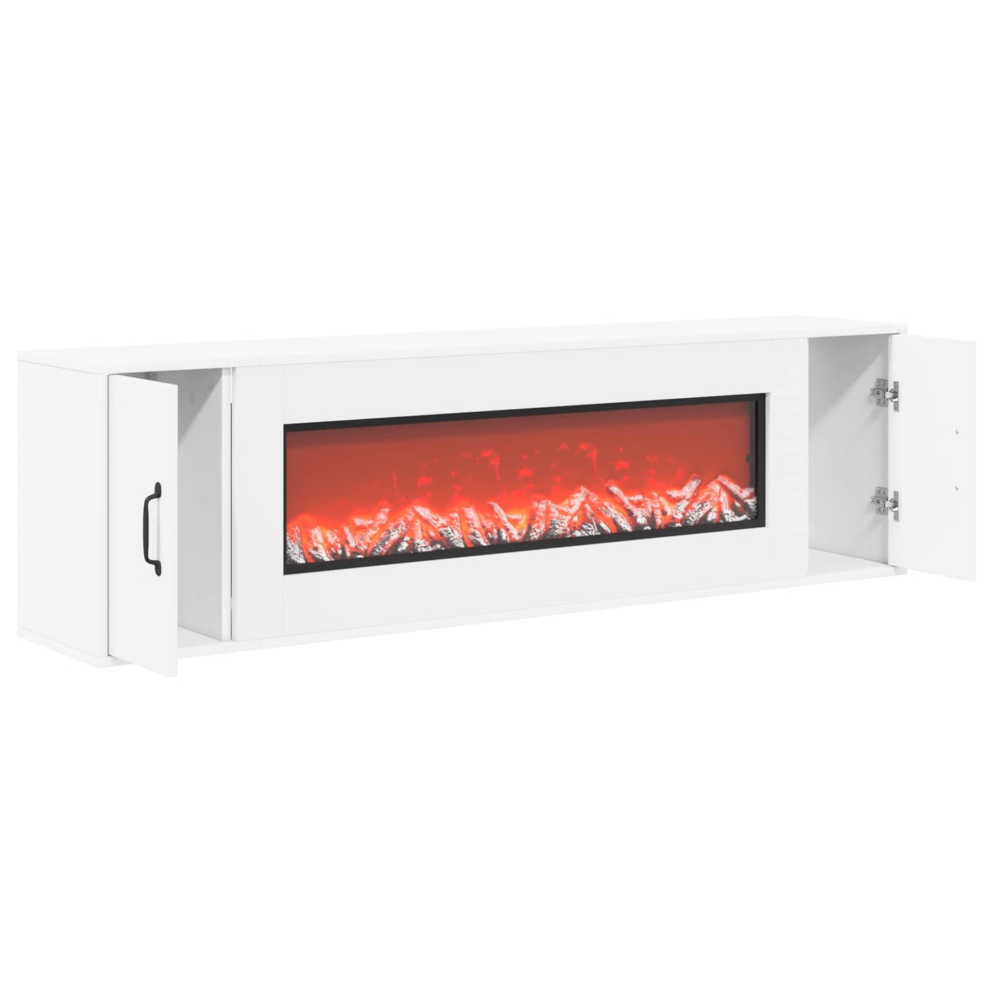 vidaXL Ηλεκτρικό τζάκι Λευκό 155 x 30 x 44 cm Επεξεργασμένο ξύλο