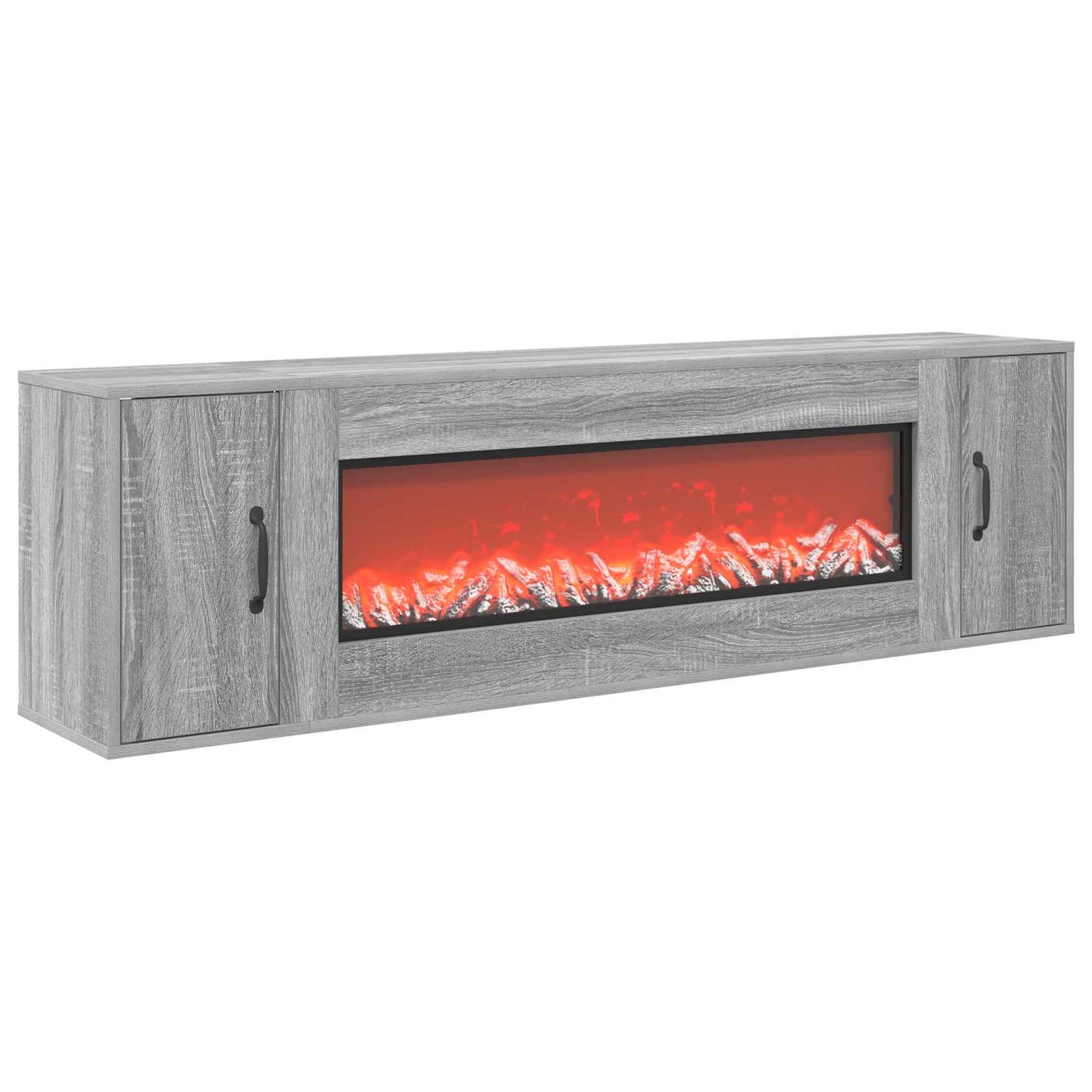 vidaXL Ηλεκτρικό τζάκι Γκρι Sonoma 155 x 30 x 44 cm Επεξεργασμένο ξύλο