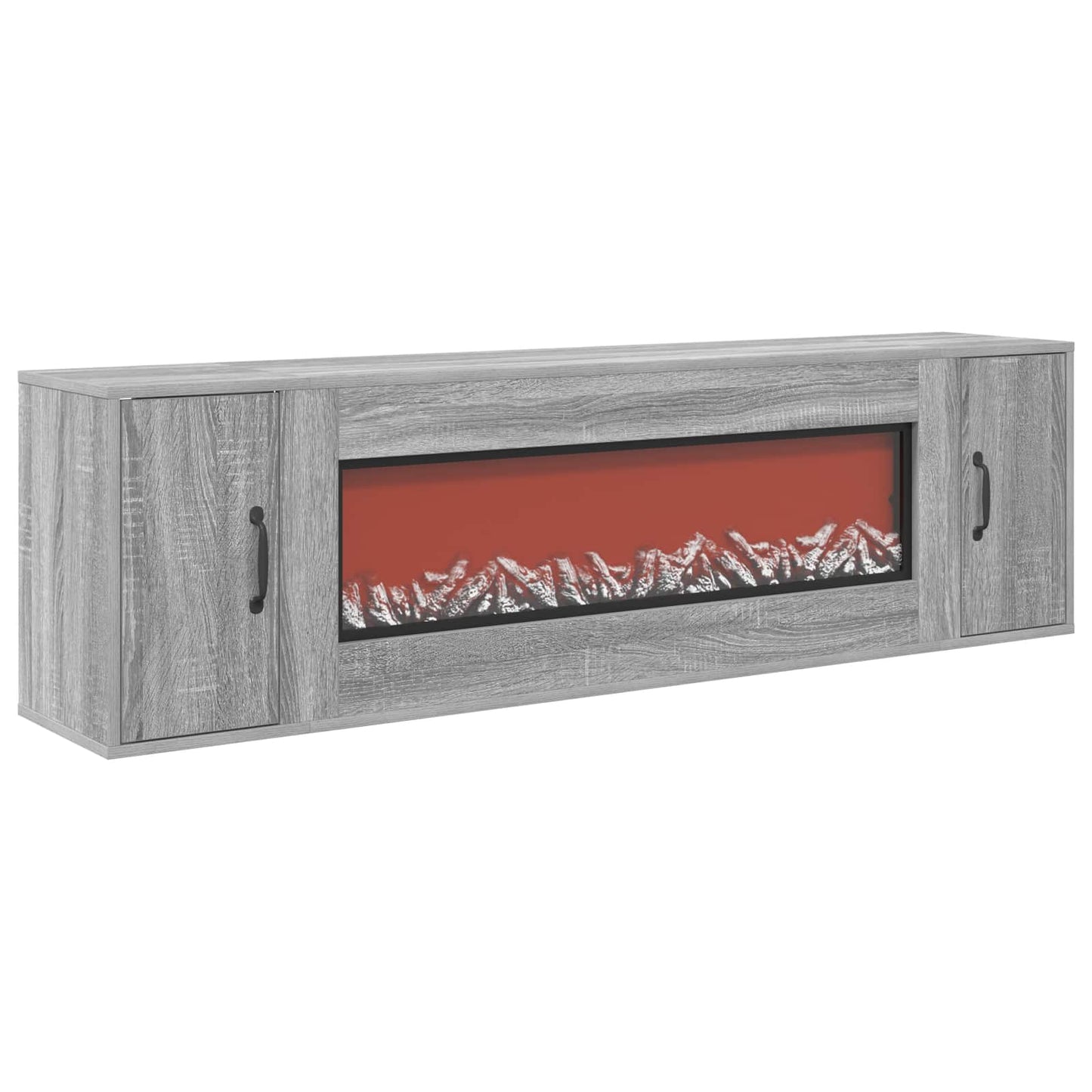 vidaXL Ηλεκτρικό τζάκι Γκρι Sonoma 155 x 30 x 44 cm Επεξεργασμένο ξύλο