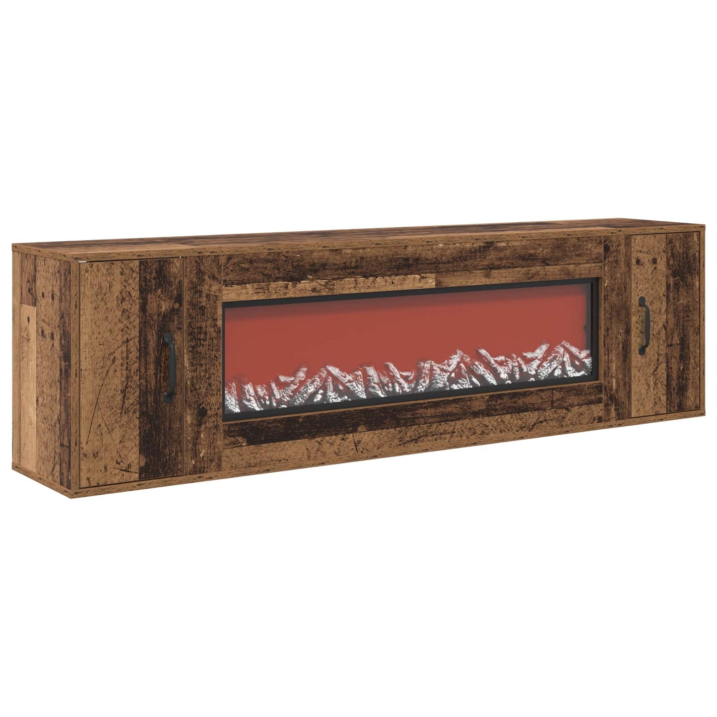 vidaXL Ηλεκτρικό τζάκι Παλαιωμένο ξύλο 155 x 30 x 44 cm