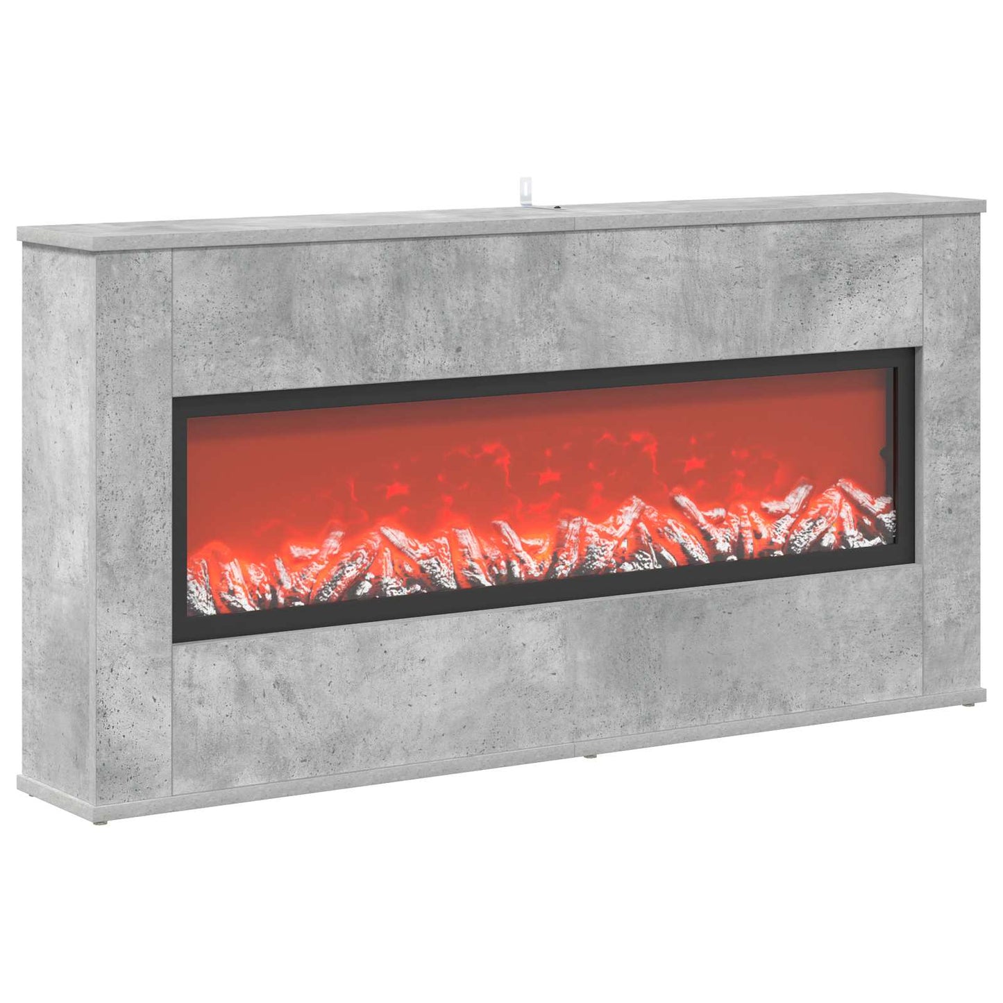 vidaXL Ηλεκτρικό τζάκι Σκυρόδεμα 114 x 18 x 58,5 cm Επεξεργασμένο ξύλο