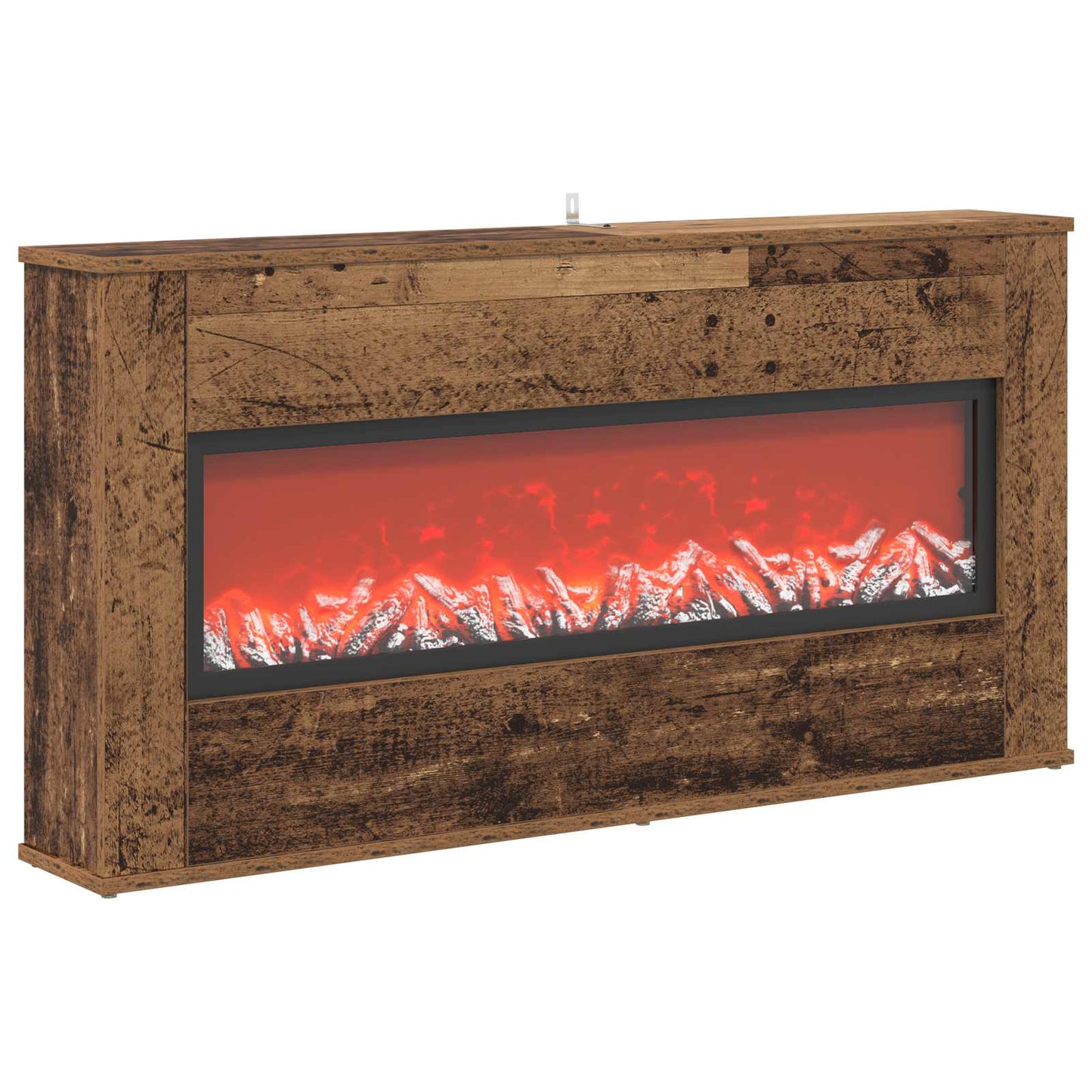 vidaXL Ηλεκτρικό τζάκι Παλαιωμένο ξύλο 114 x 18 x 58,5 cm