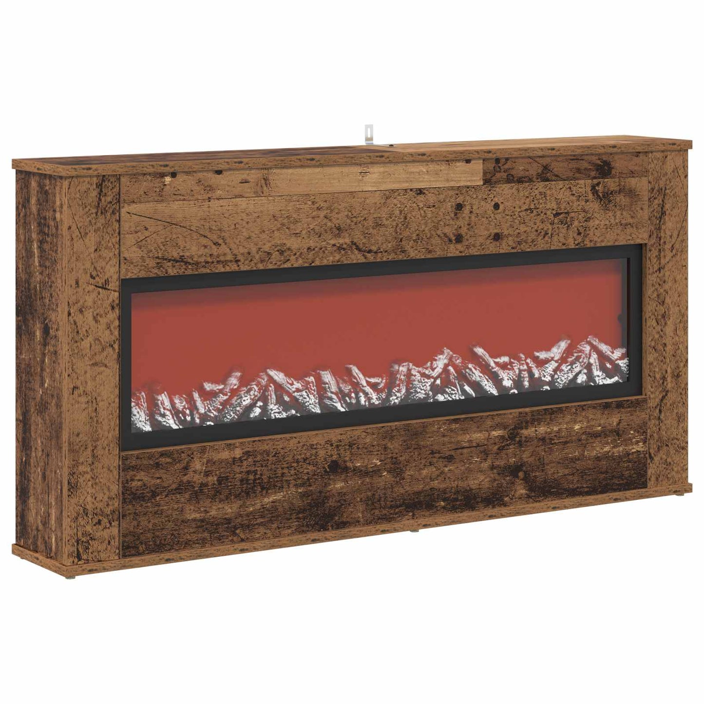 vidaXL Ηλεκτρικό τζάκι Παλαιωμένο ξύλο 114 x 18 x 58,5 cm