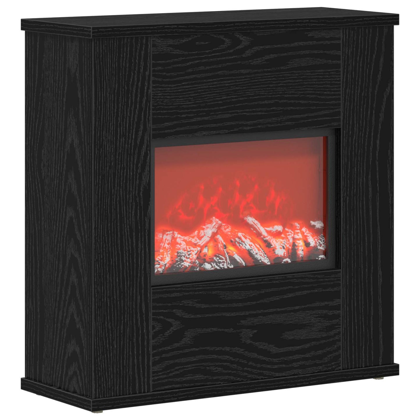 vidaXL Ηλεκτρικό τζάκι Μαύρη Δρυς 47 x 18 x 48 cm Επεξεργασμένο ξύλο