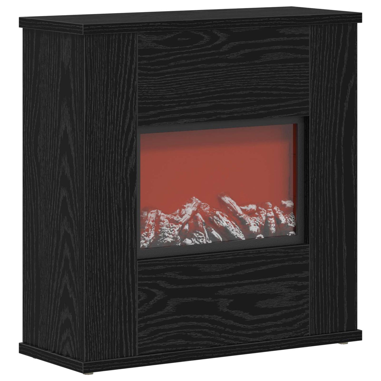 vidaXL Ηλεκτρικό τζάκι Μαύρη Δρυς 47 x 18 x 48 cm Επεξεργασμένο ξύλο