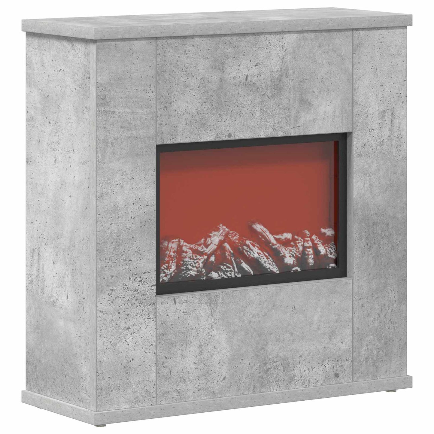 vidaXL Ηλεκτρικό τζάκι Σκυρόδεμα 47 x 18 x 48 cm Επεξεργασμένο ξύλο
