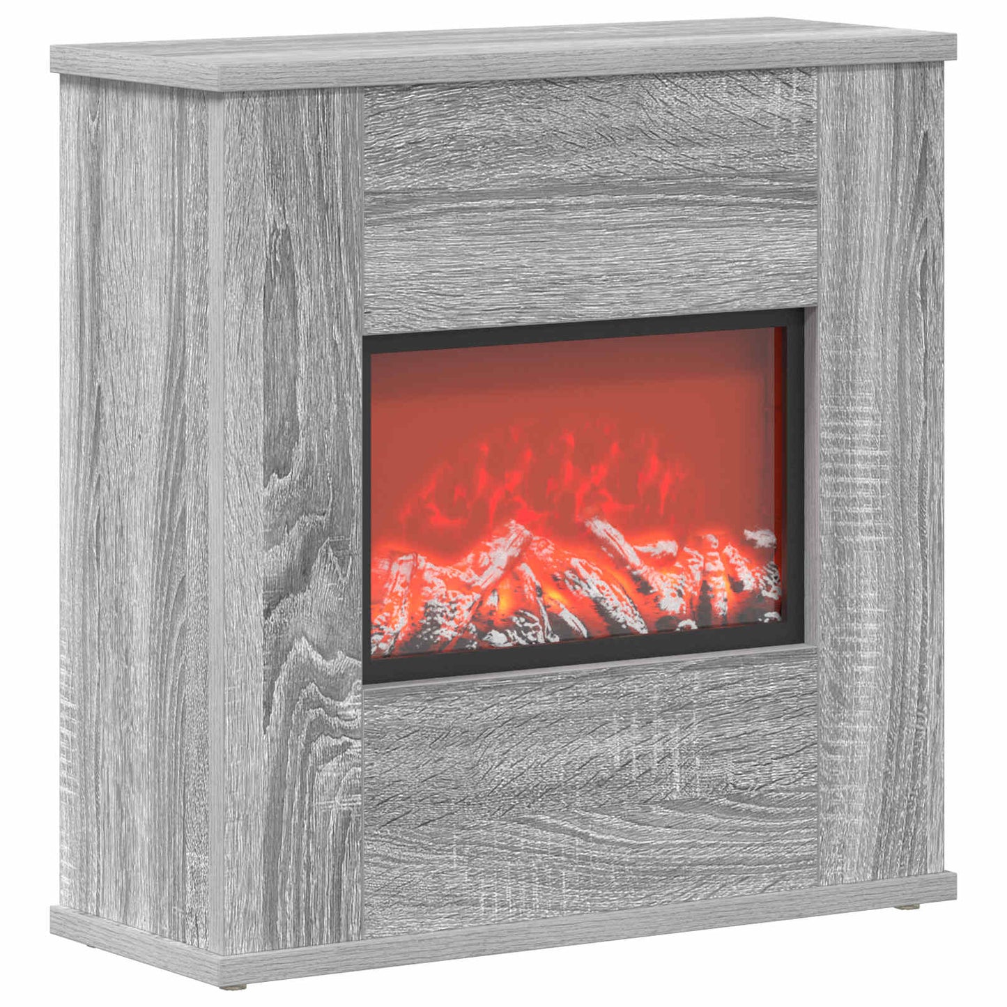 vidaXL Ηλεκτρικό τζάκι Γκρι Sonoma 47 x 18 x 48 cm Επεξεργασμένο ξύλο
