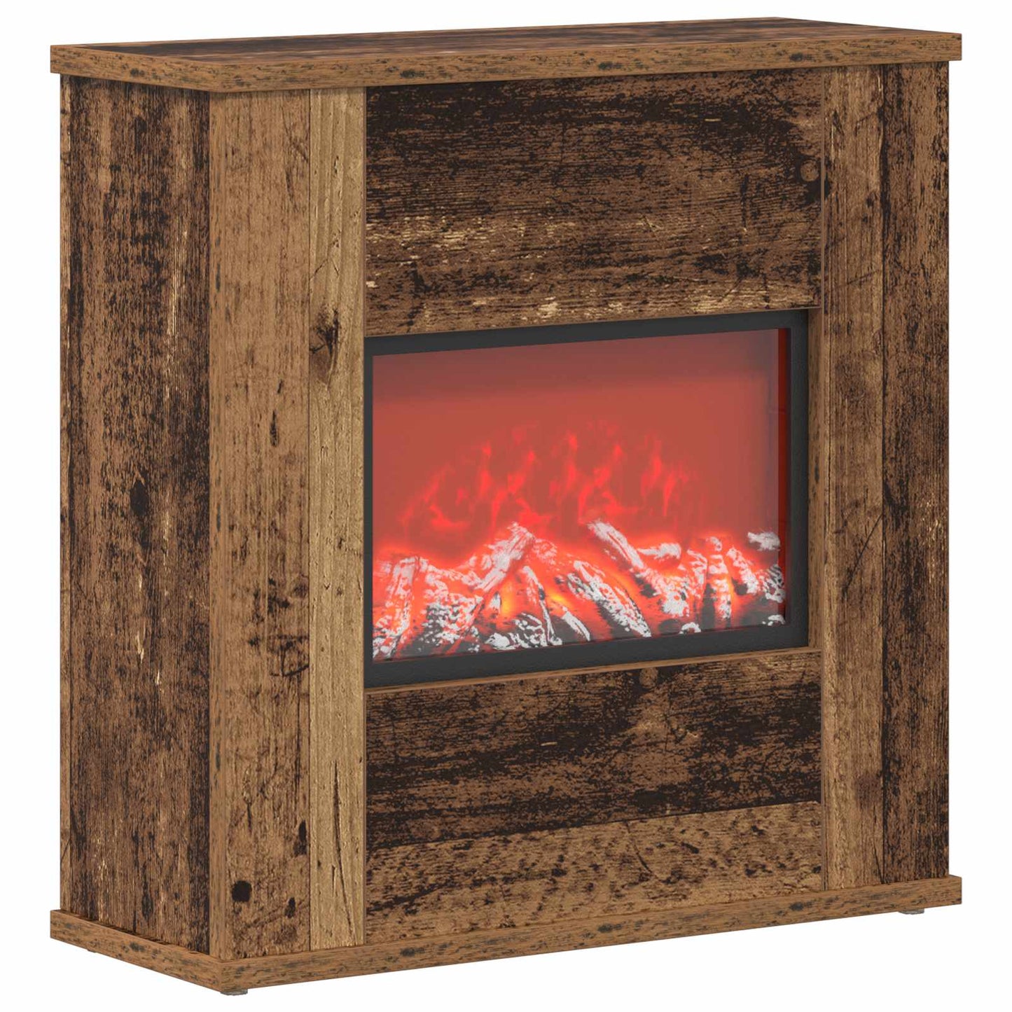 vidaXL Ηλεκτρικό τζάκι Παλαιωμένο ξύλο 47 x 18 x 48 cm